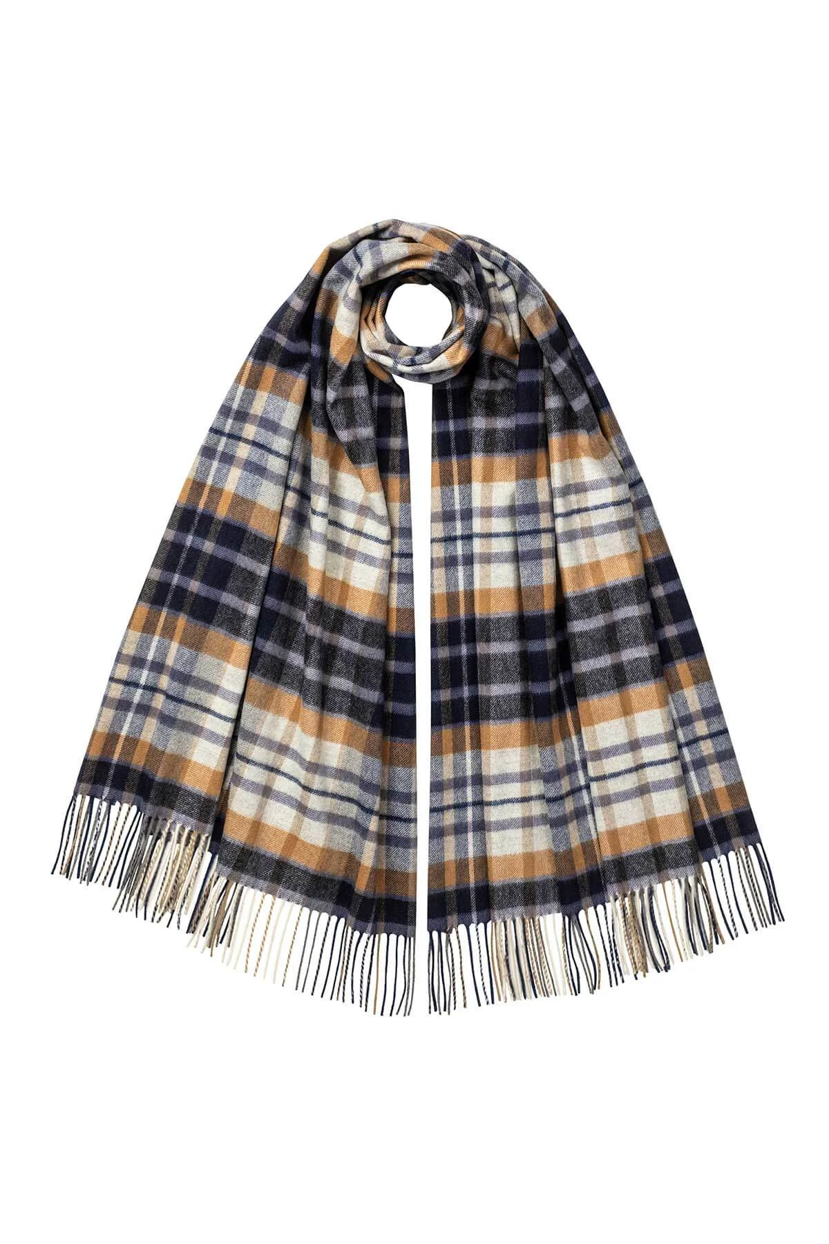 House Check Cashmere Stole - 1