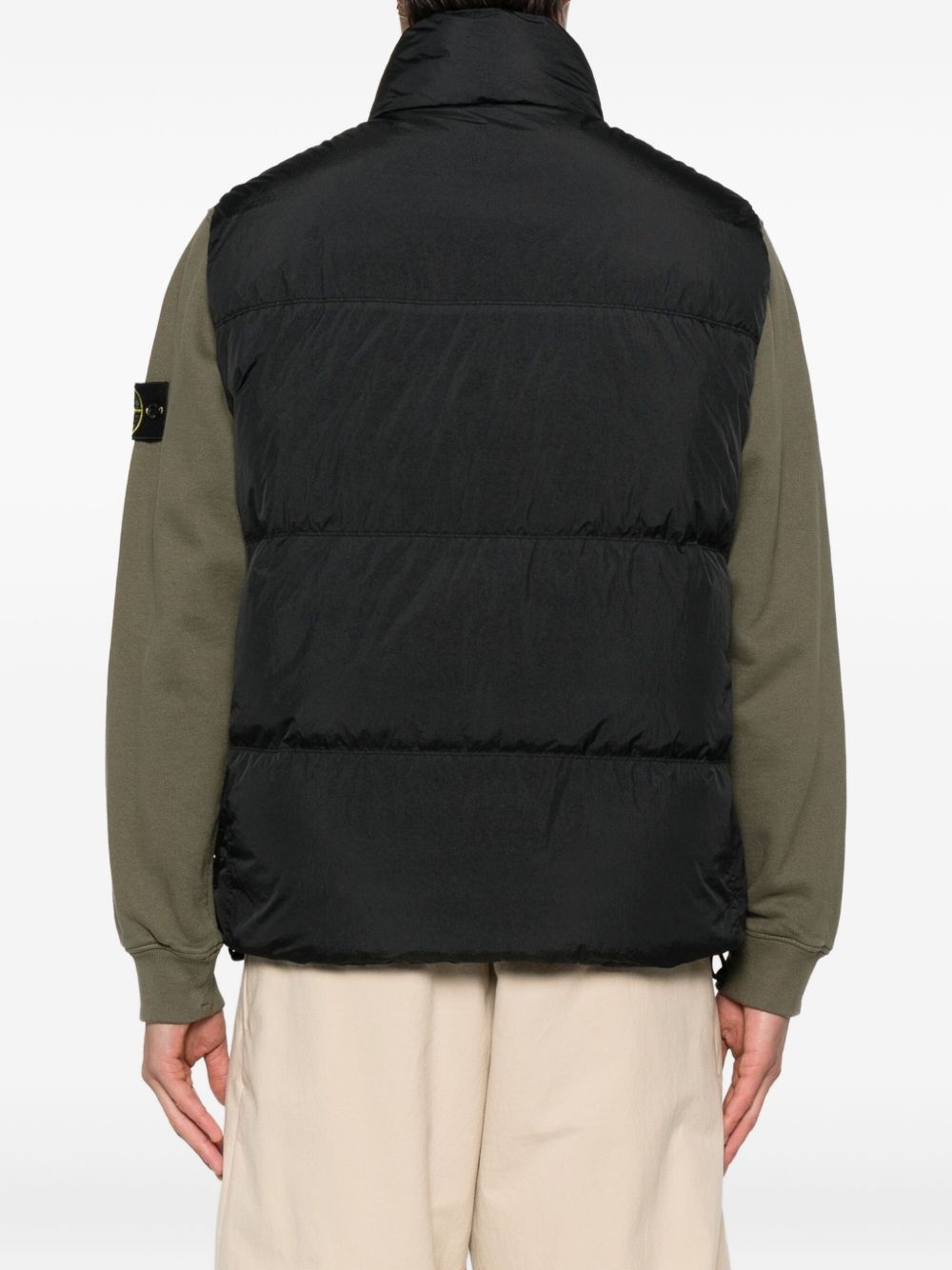 quilted panelled vest - 4