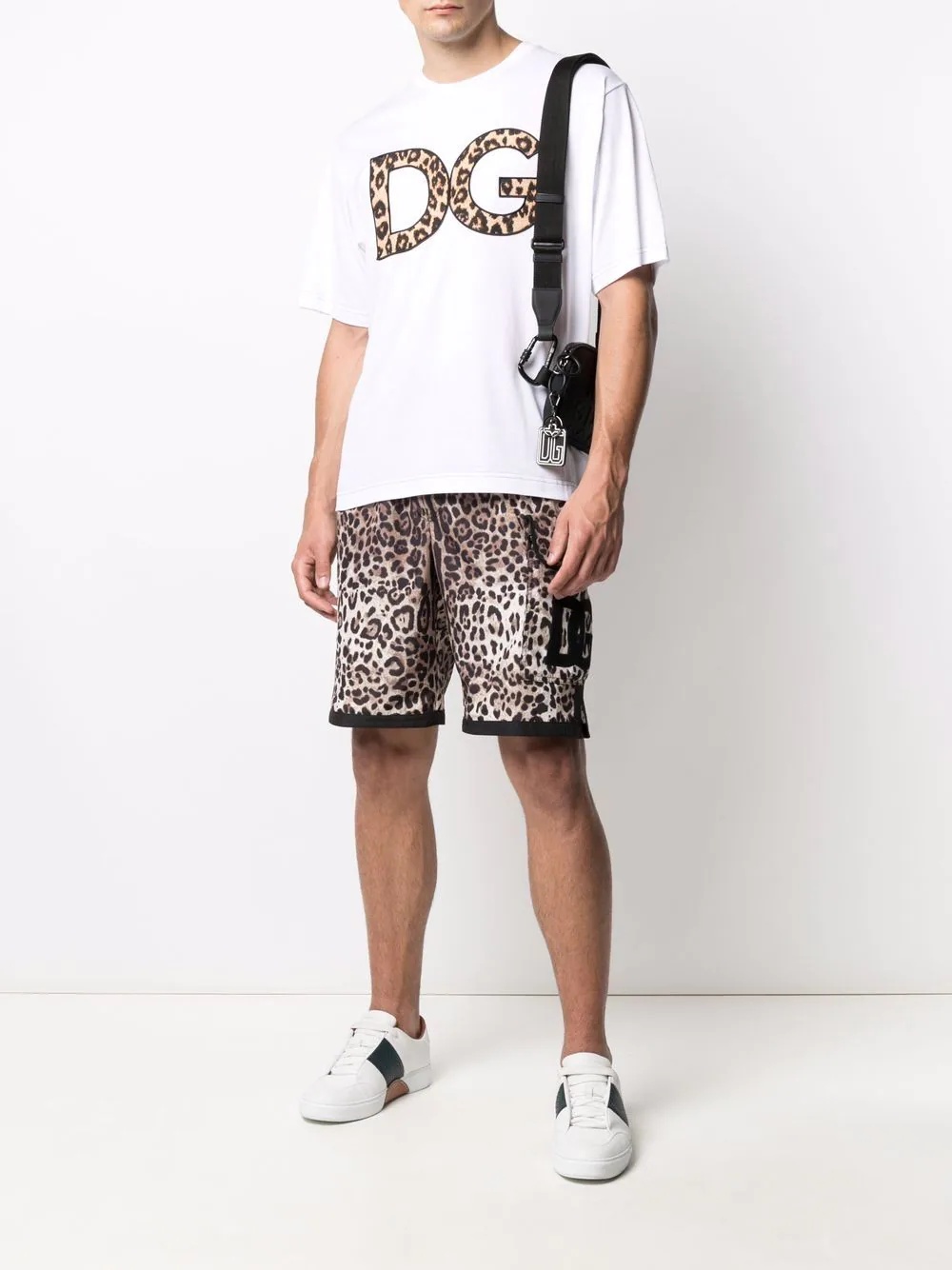 DG patch leopard print shorts - 2