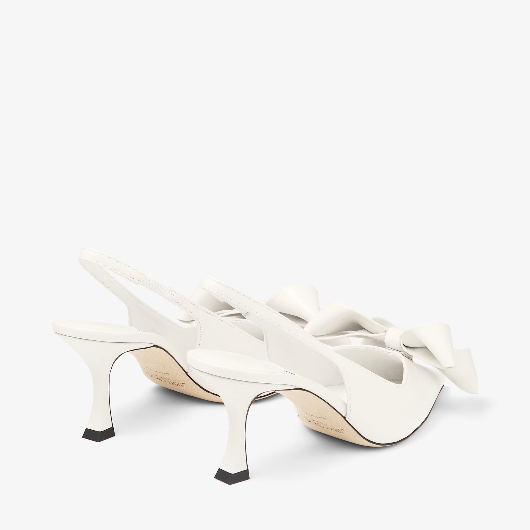 JIMMY CHOO Staz Sling Back 70 レザー パンプス Staz Sling Back 70 | Black Vintage Metallic Leather Pumps