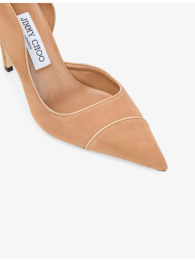 Brigitte 100 Patent Suede Heeled Courts 5