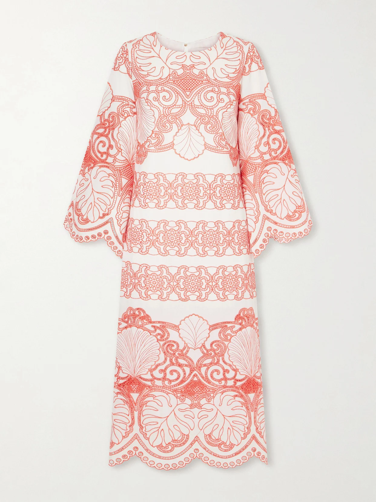 Seraphina Broderie Anglaise Cotton-blend Poplin Midi Dress - 1