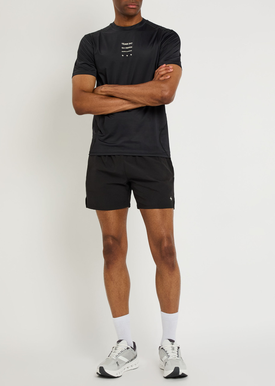 Represent 247 Trek Perforated Stretch-jersey Shorts - 4