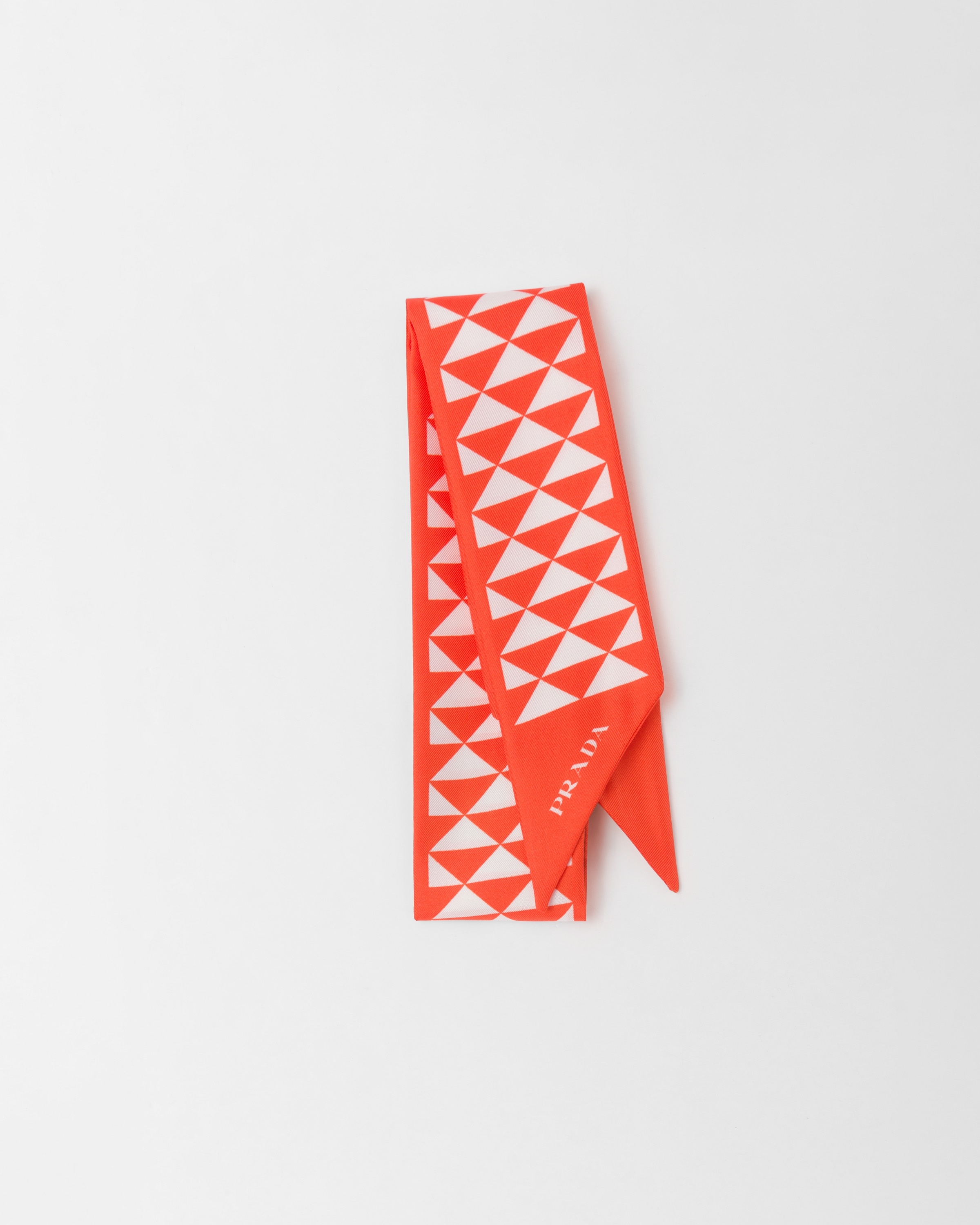 Printed silk twill scarf - 1