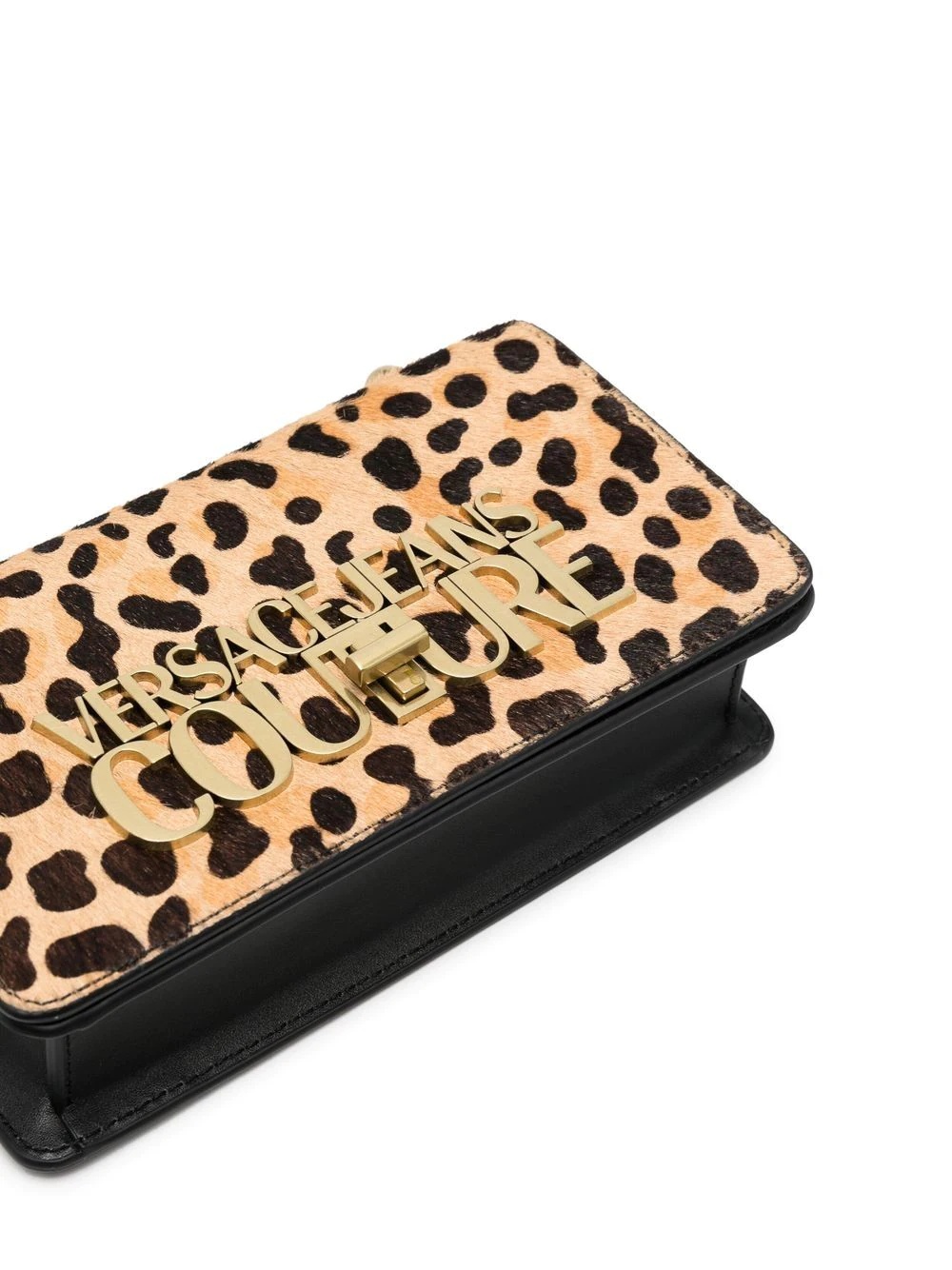 leopard-print logo-plaque crossbody bag - 4