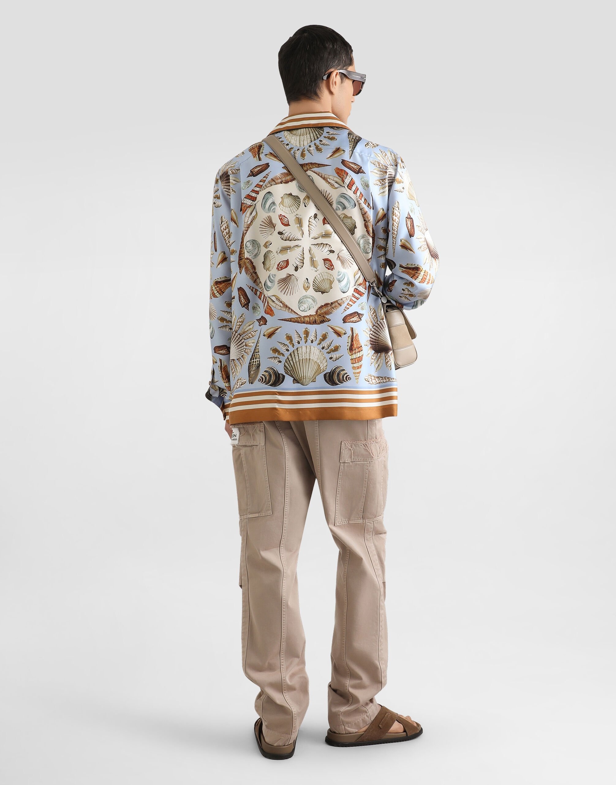 Shell-print silk twill vanity shirt - 3