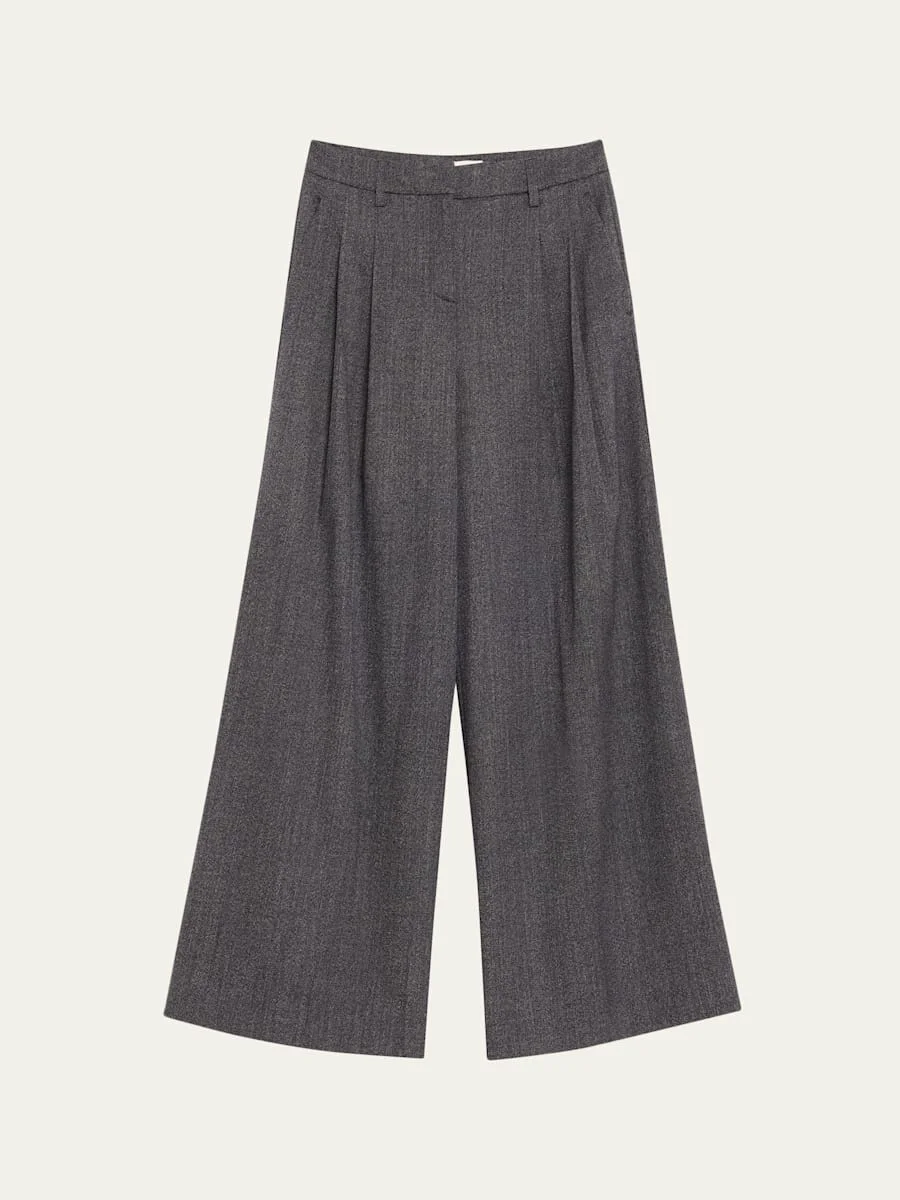 Next Didi Stretch Wool Wide-Leg Trousers - 1