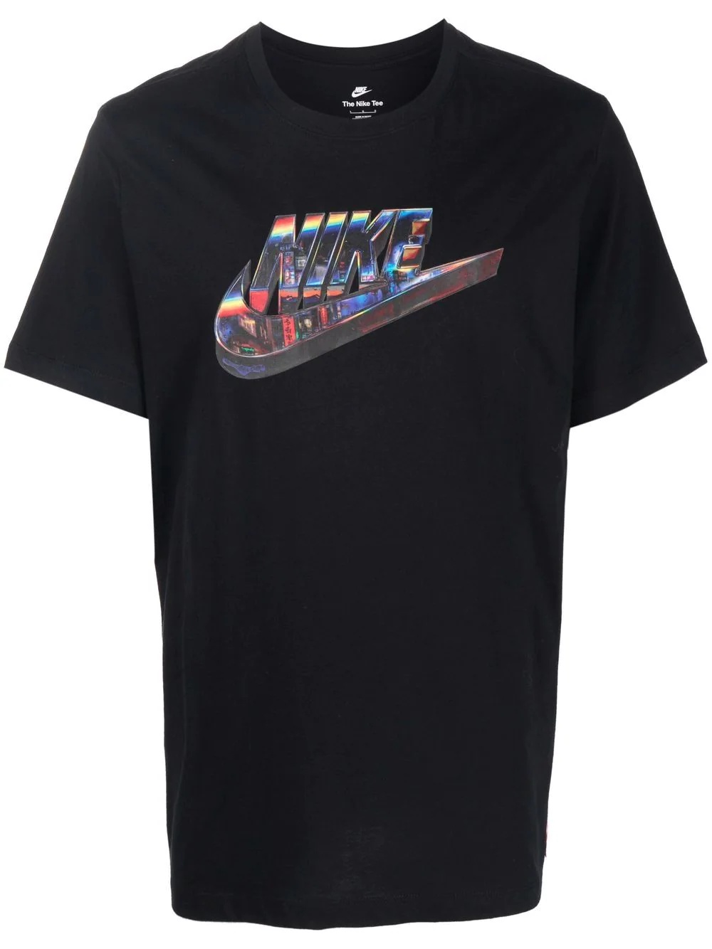 swoosh-print T-shirt - 1