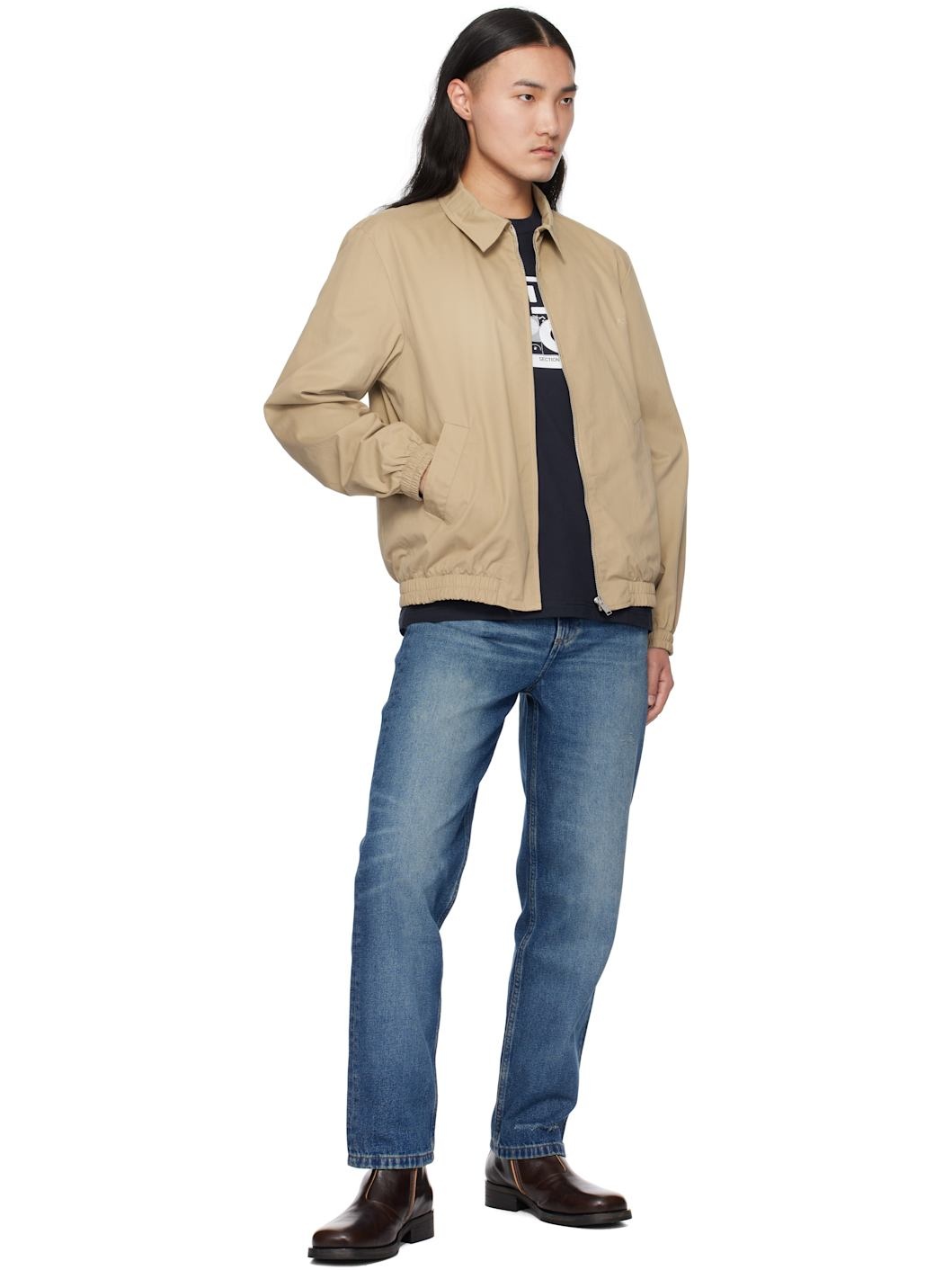 Beige Gilbert Bomber Jacket - 4