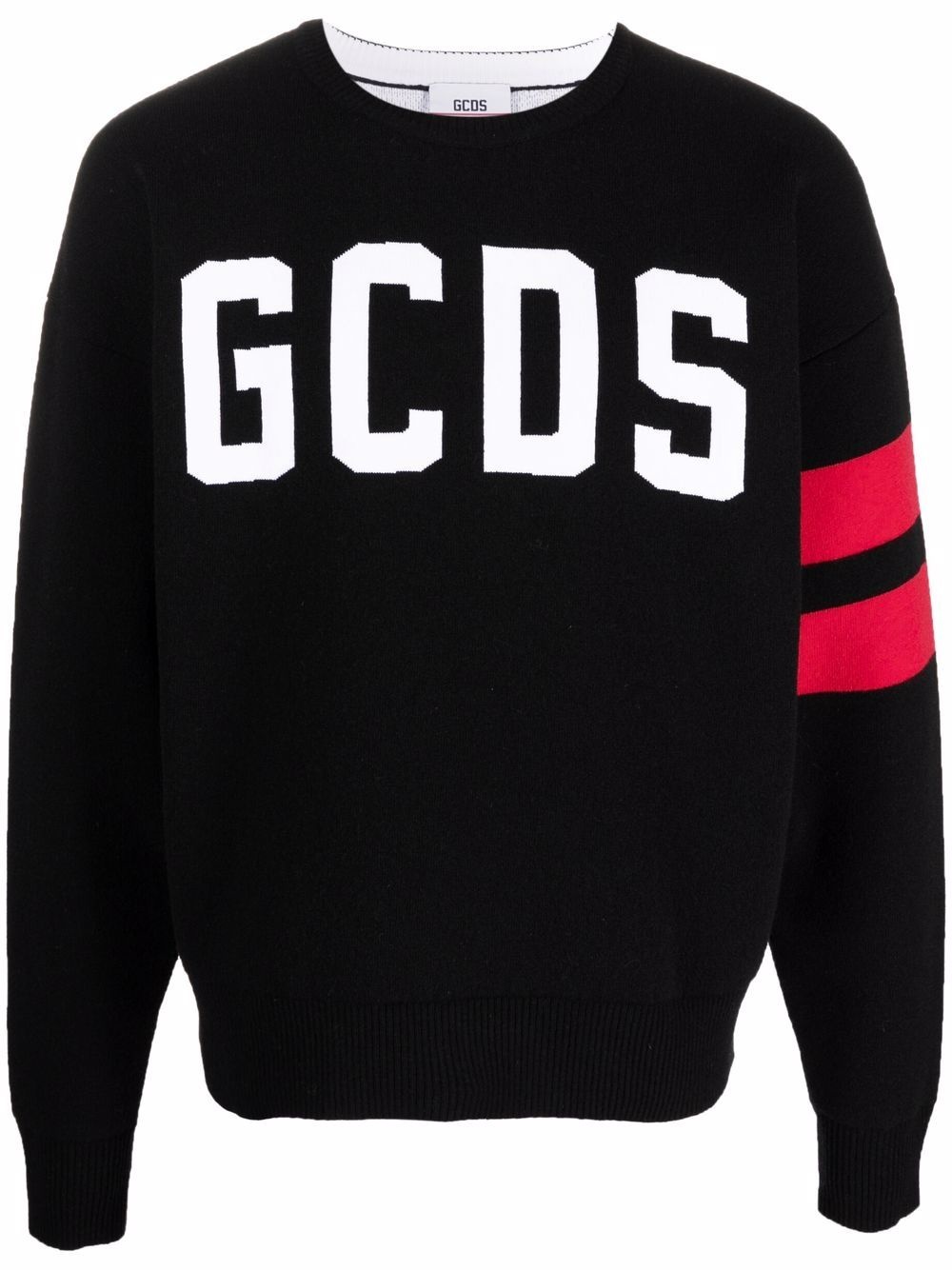 logo-print knitted jumper - 1