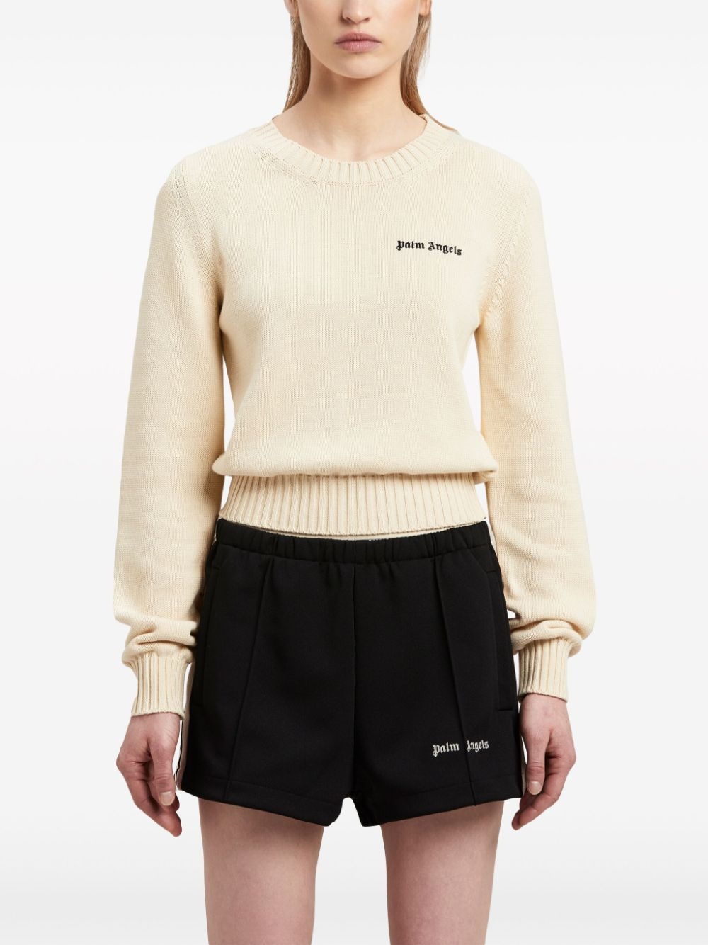 logo-embroidered cotton jumper - 3