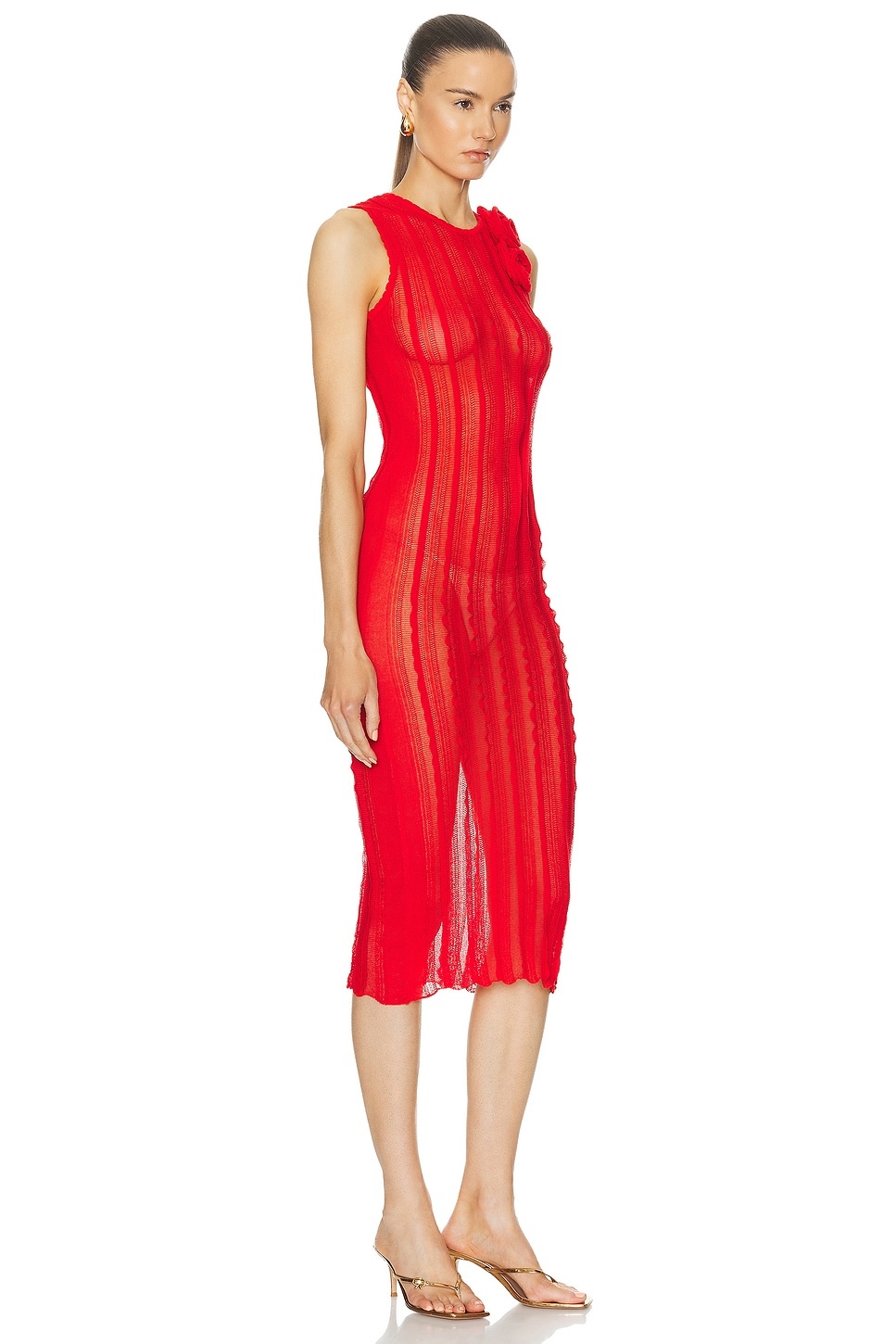Midi Dress With Ruffles - 2