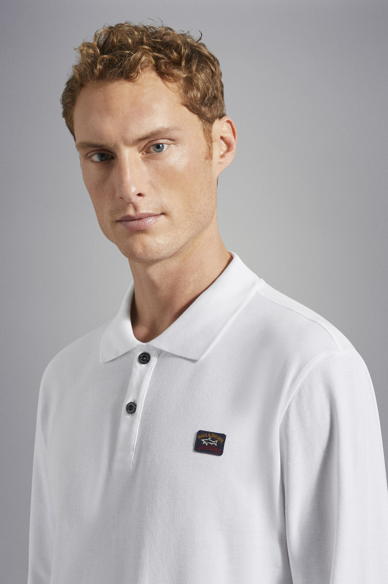 COTTON PIQUÉ POLO SHIRT WITH ICONIC BADGE 4