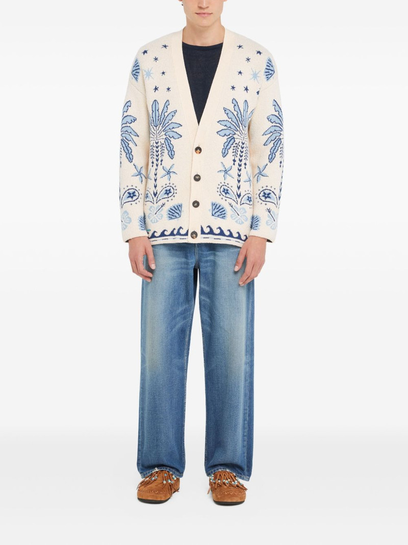 Alanui Echoes of the Island palm-tree cardigan outlook