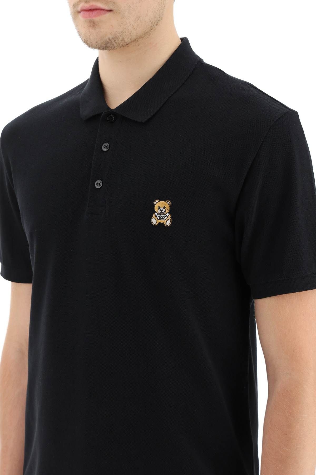 TEDDY BEAR PATCH PIQUET POLO SHIRT - 5