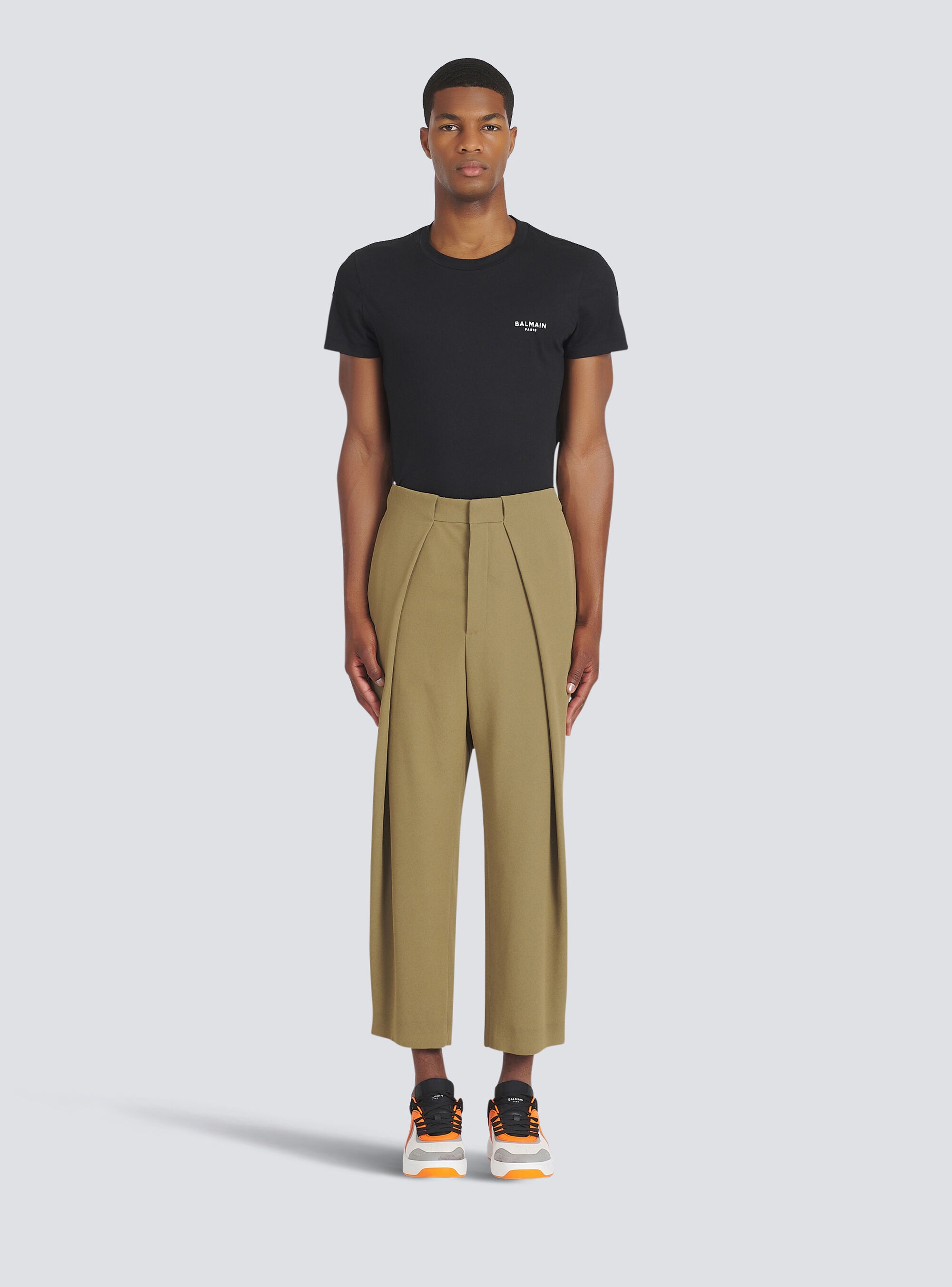 Eco-designed cotton pleated pants - 3