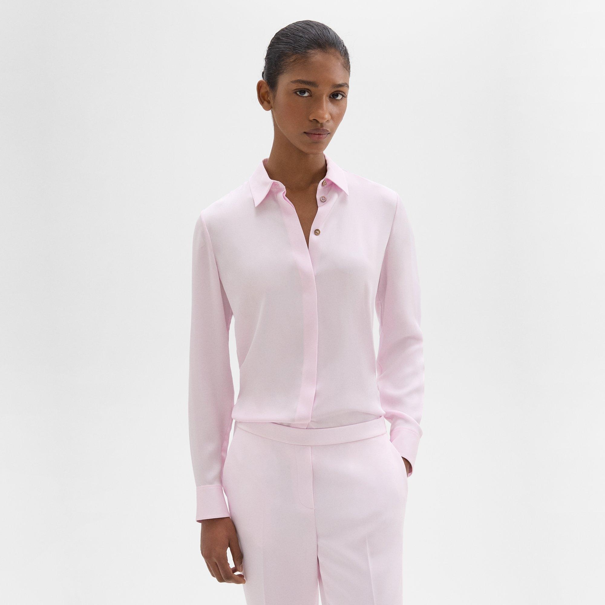 Fitted Shirt in Silk Georgette - 2