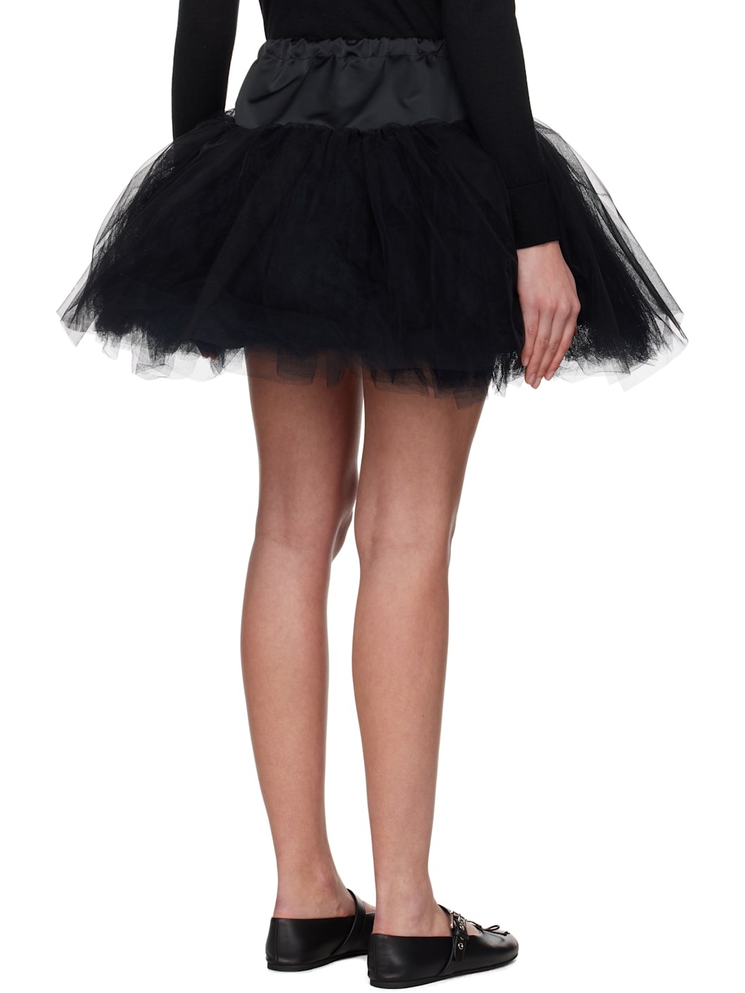 Black Elasticated Ballet Tutu Minikirt - 3