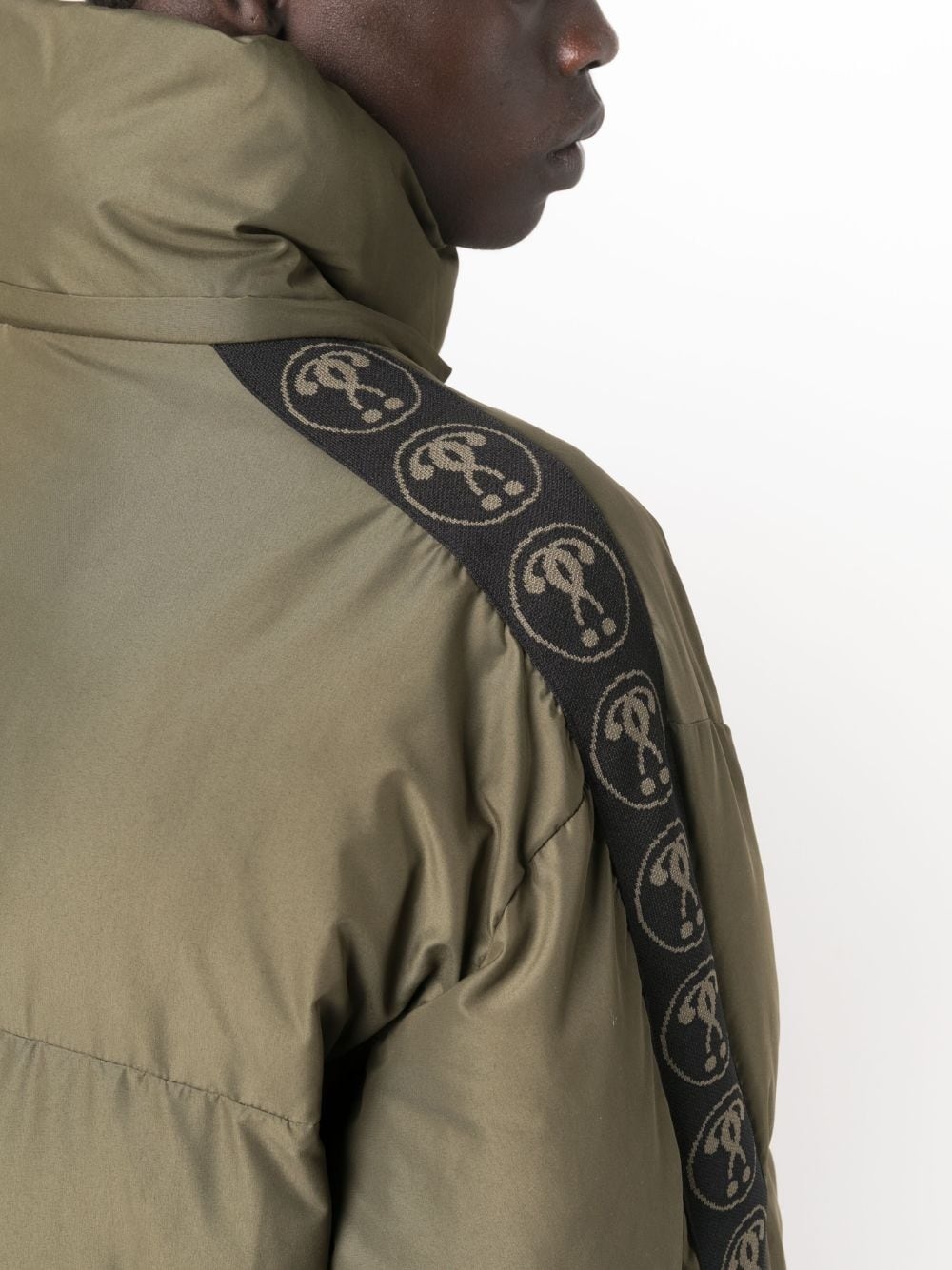 logo-print padded jacket - 6