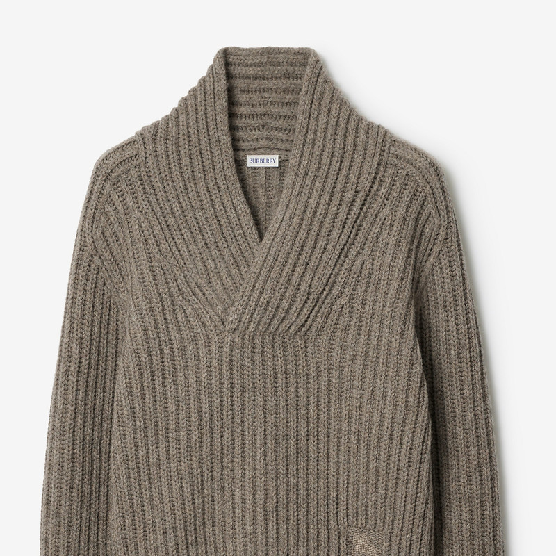 Shawl Collar Wool Sweater 4