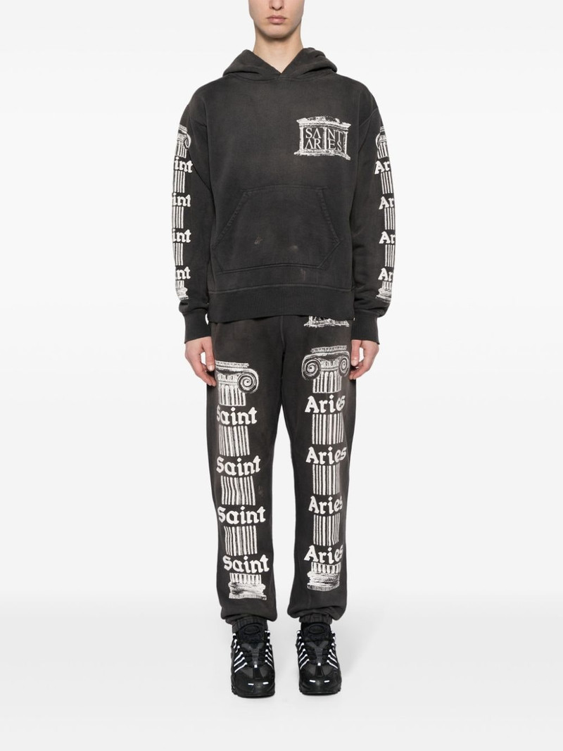 SAINT M×××××× slogan-print cotton track pants outlook