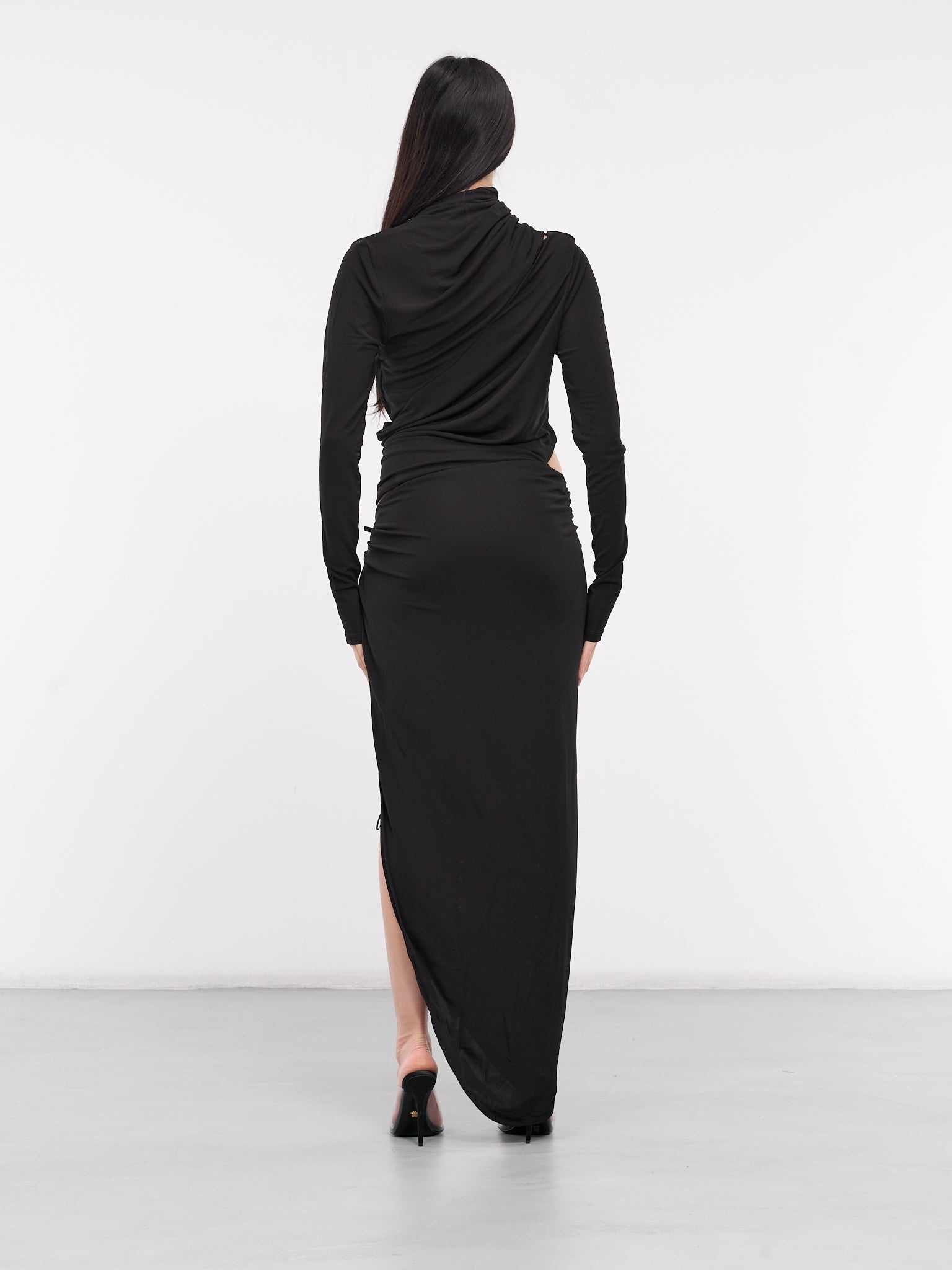 Framed Drape Slice Dress - 3