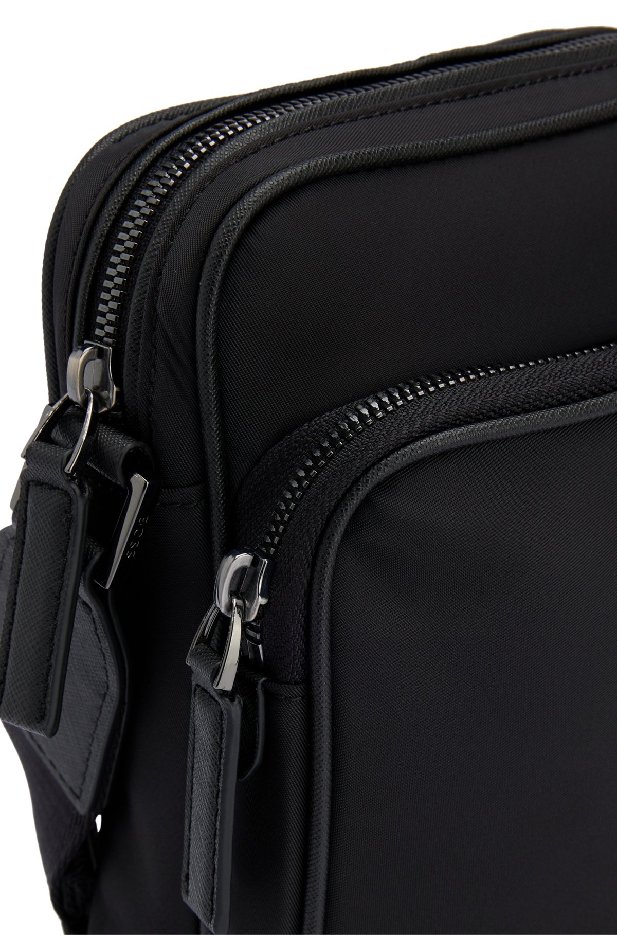 TWILL REPORTER BAG WITH DOUBLE B MONOGRAM - 7