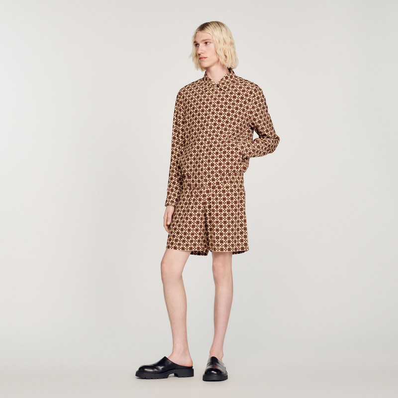 Sandro Printed Square Cross jacket outlook