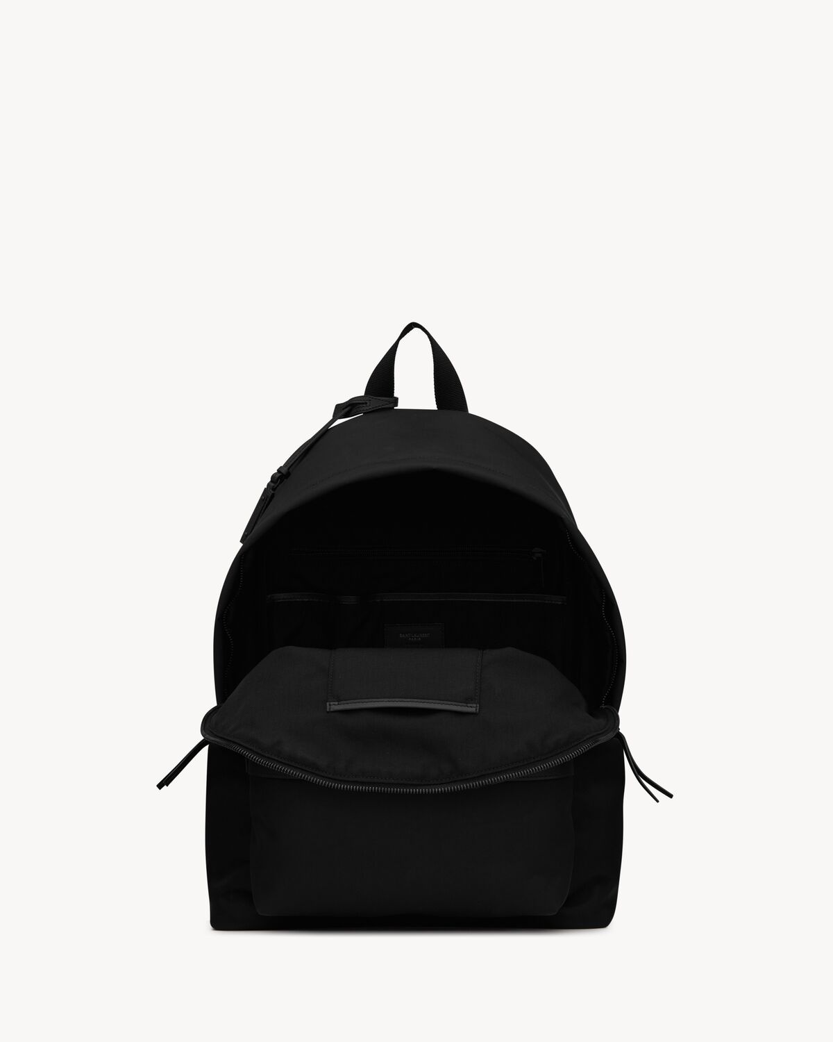 CITY BACKPACK IN ECONYL®, SMOOTH LEATHER AND NYLON - 4