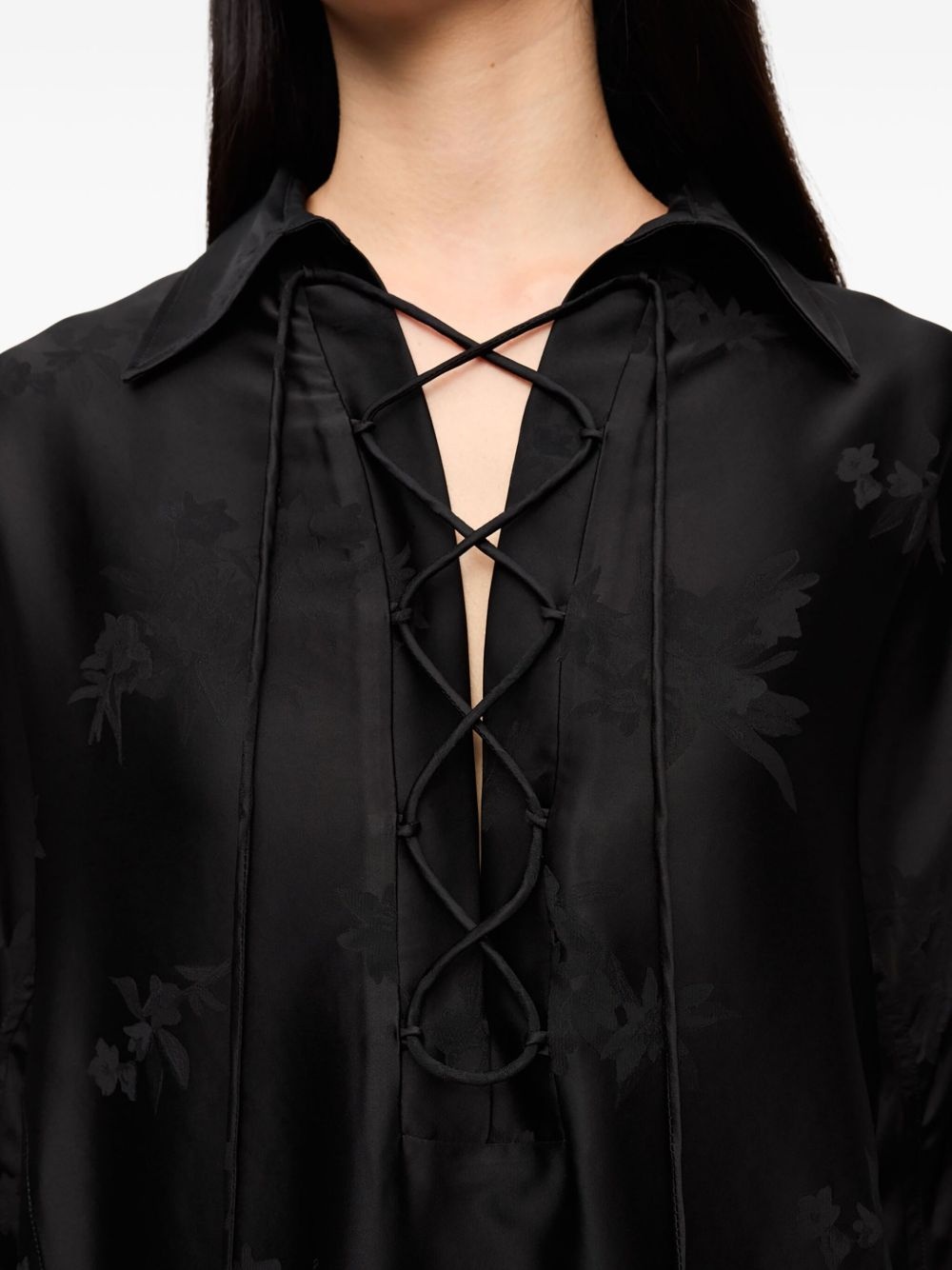 floral-jacquard shirt - 5