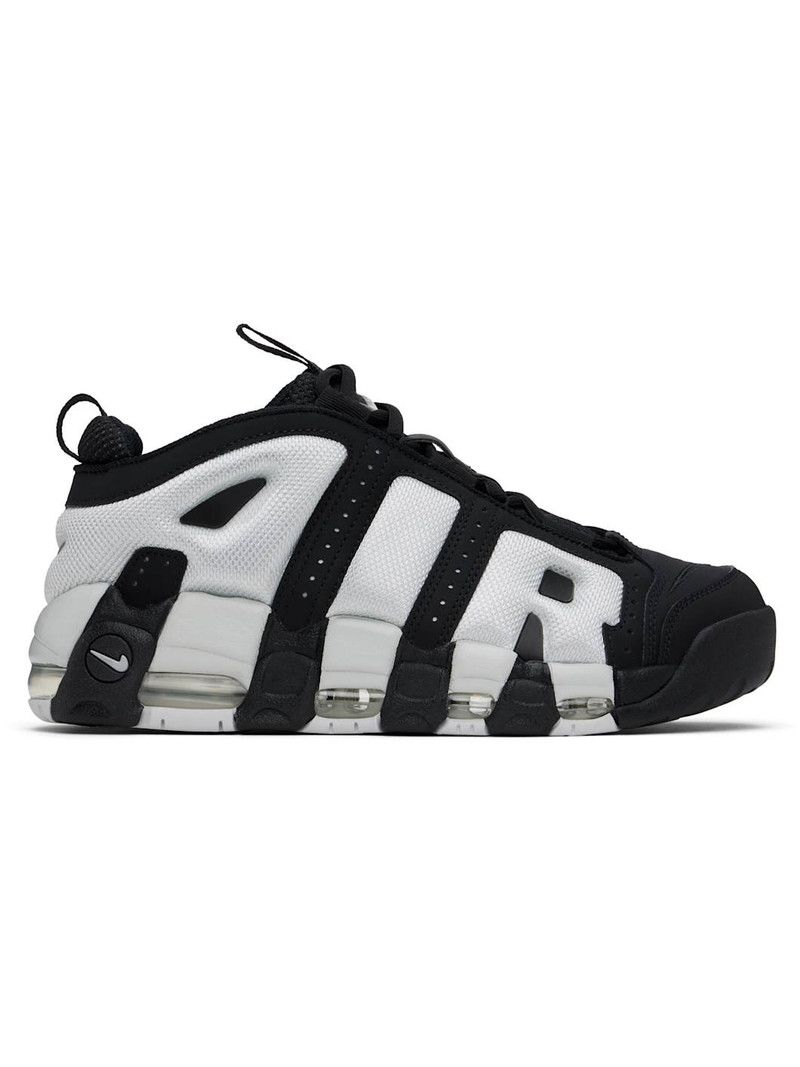 Black & White Air More Uptempo Low Sneakers - 1
