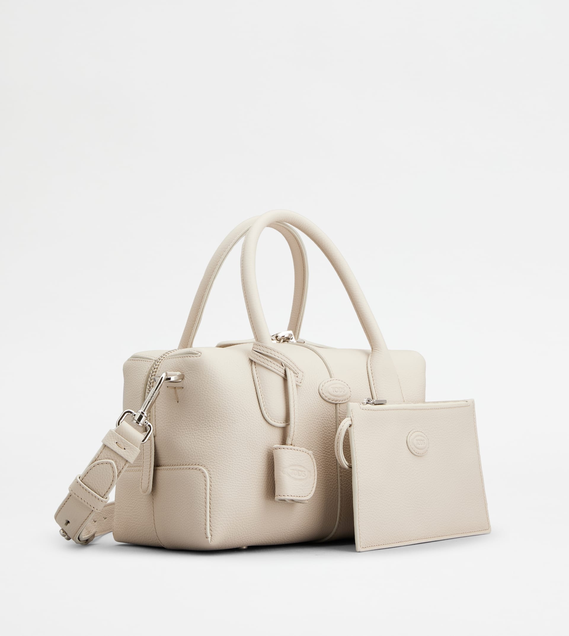 TOD'S DI BAG BAULETTO IN LEATHER MINI - WHITE - 3