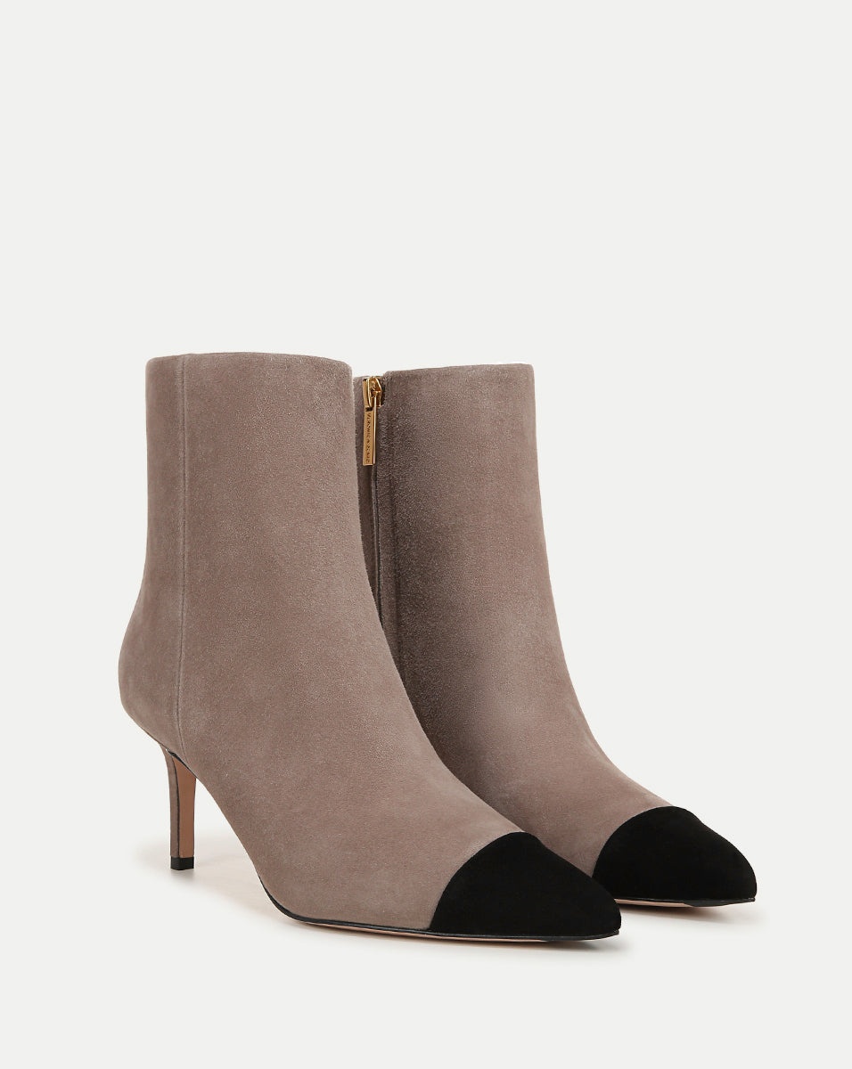 LISA CAP-TOE MID-HEEL BOOTIE - 2