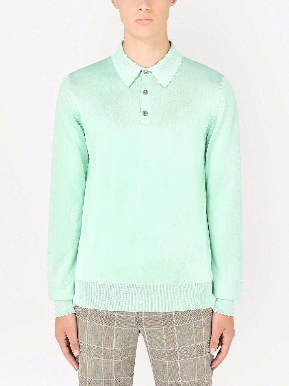 long-sleeve polo top - 3