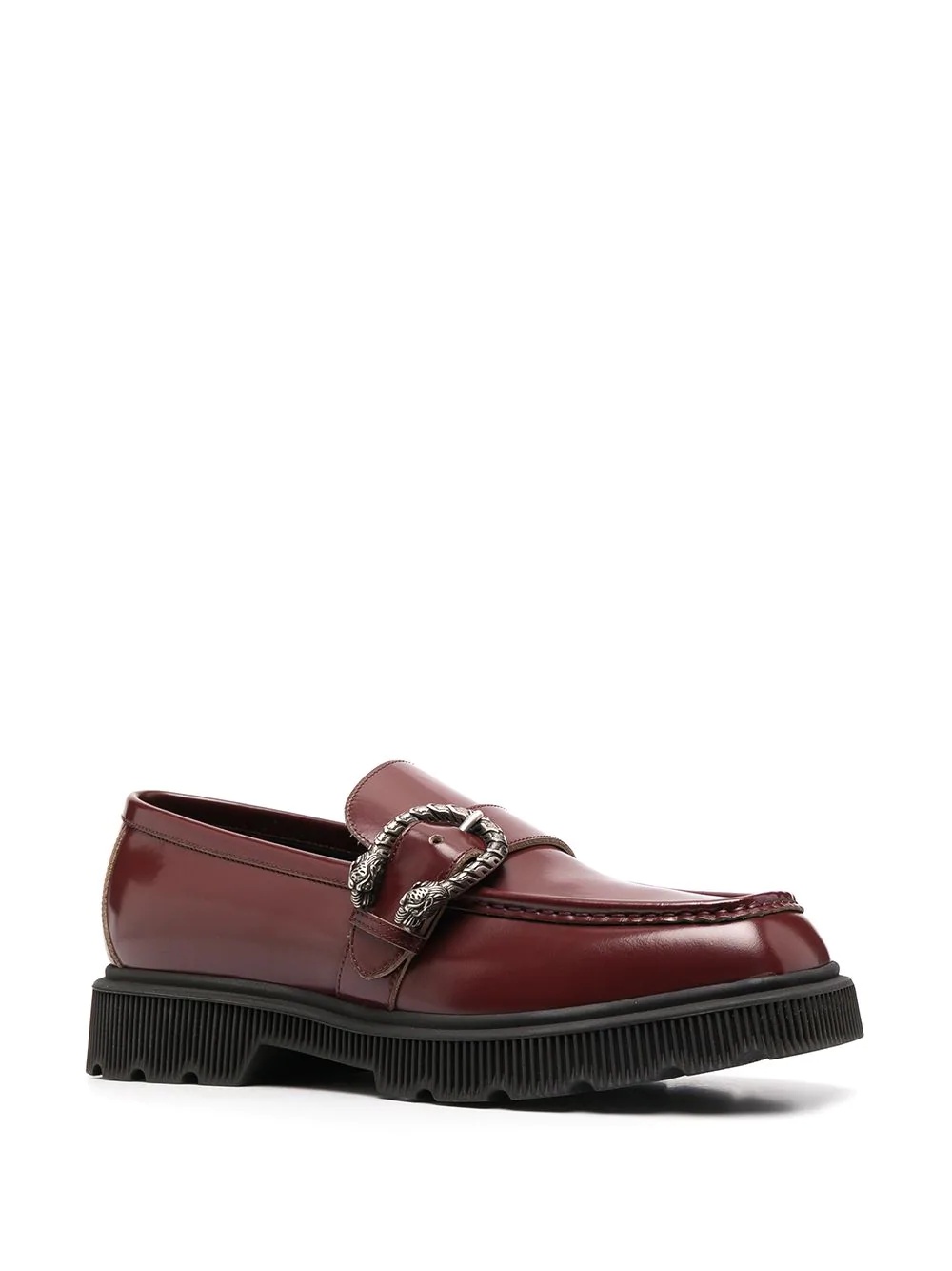 polished buckle-fastening loafers - 2