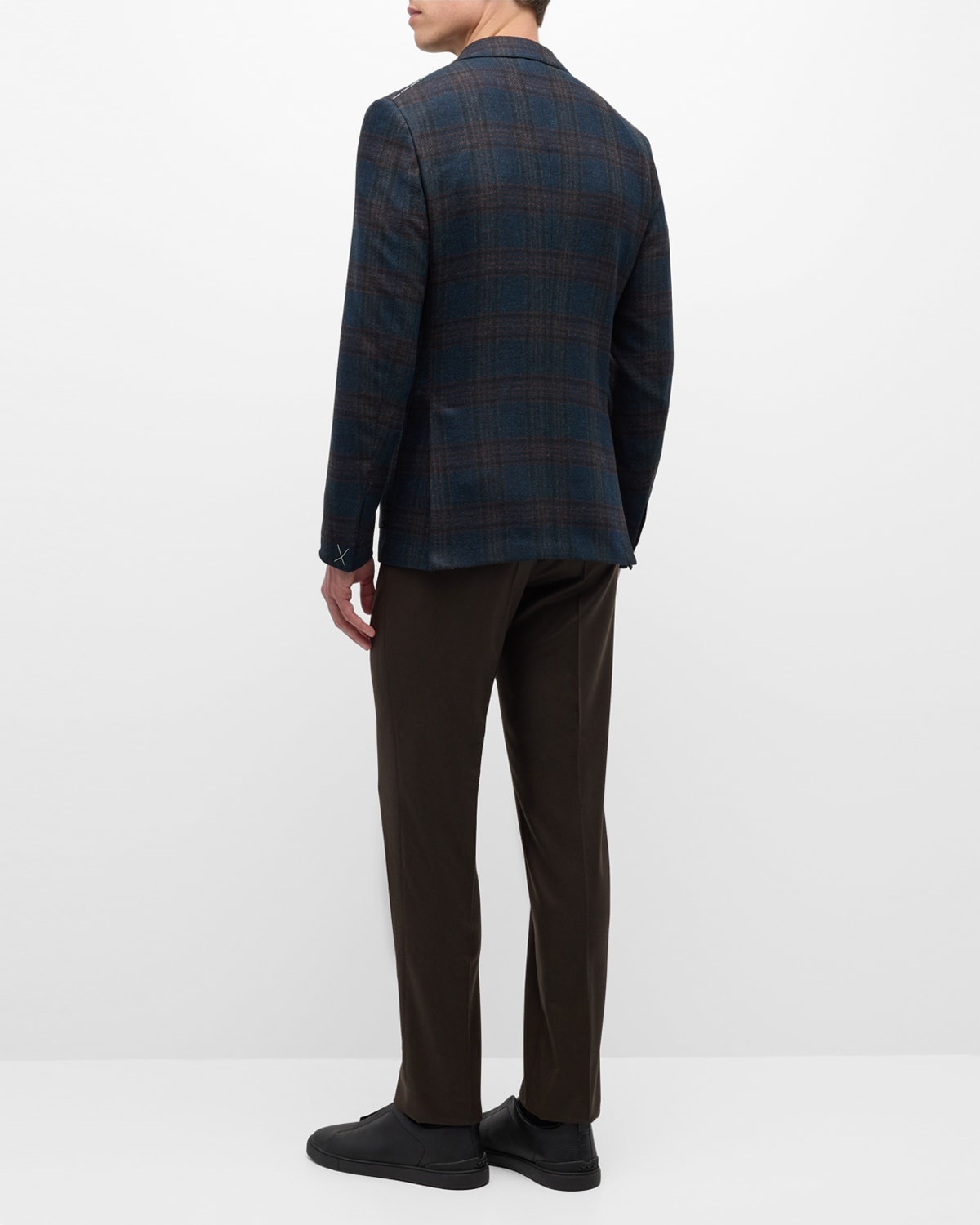 Men's Wool-Cashmere Plaid Sport Coat - 4