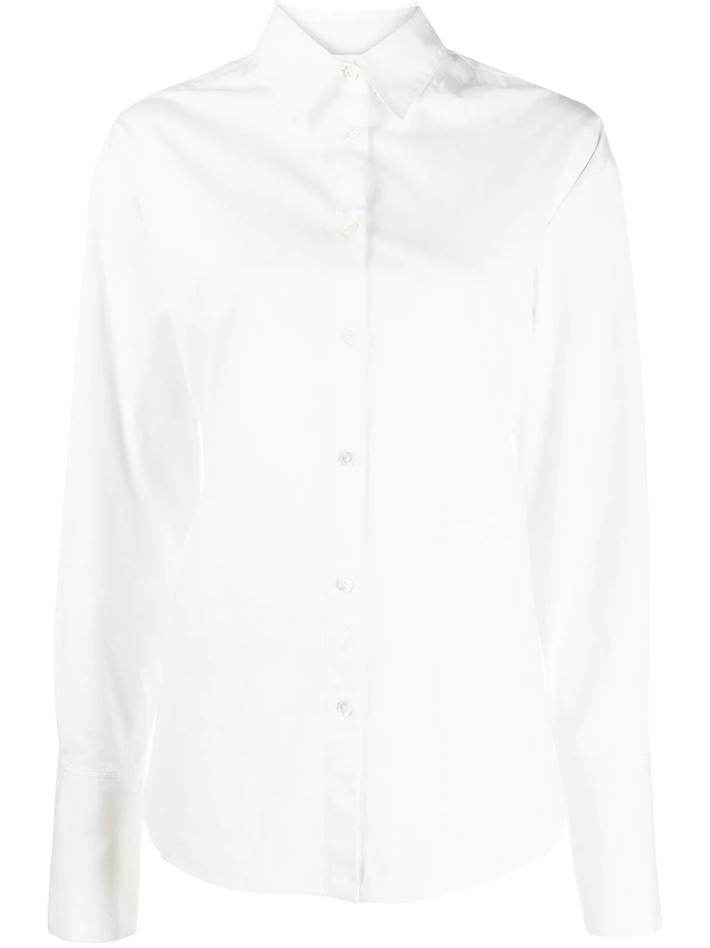 buckle-fastened cotton shirt - 1