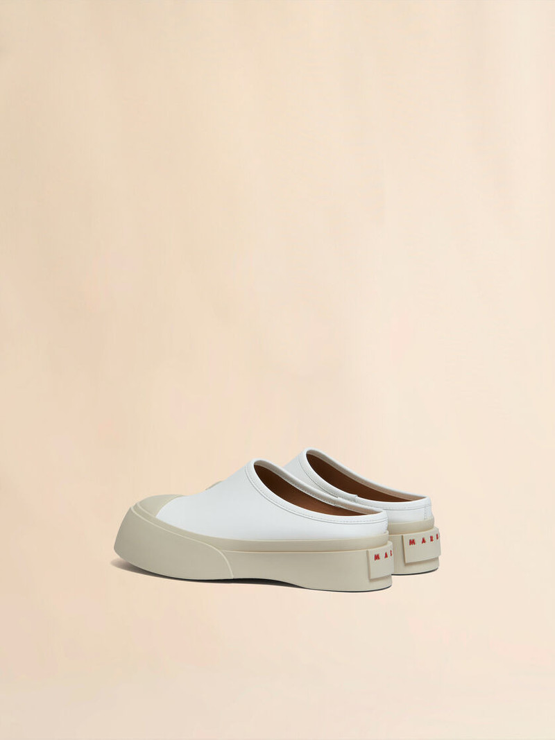 Marni WHITE LEATHER PABLO SABOT outlook