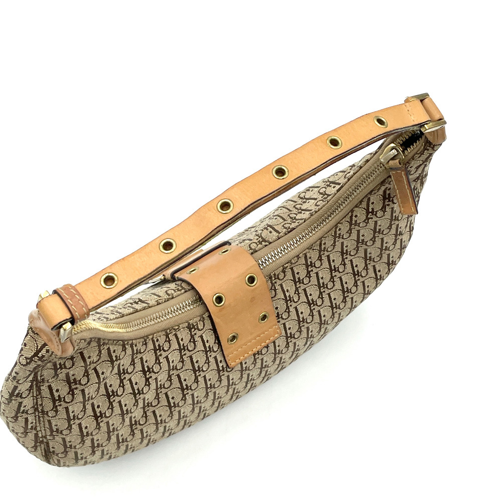 Christian - Christian Dior Street Chic Beige Fabric Hobo Bag - 5