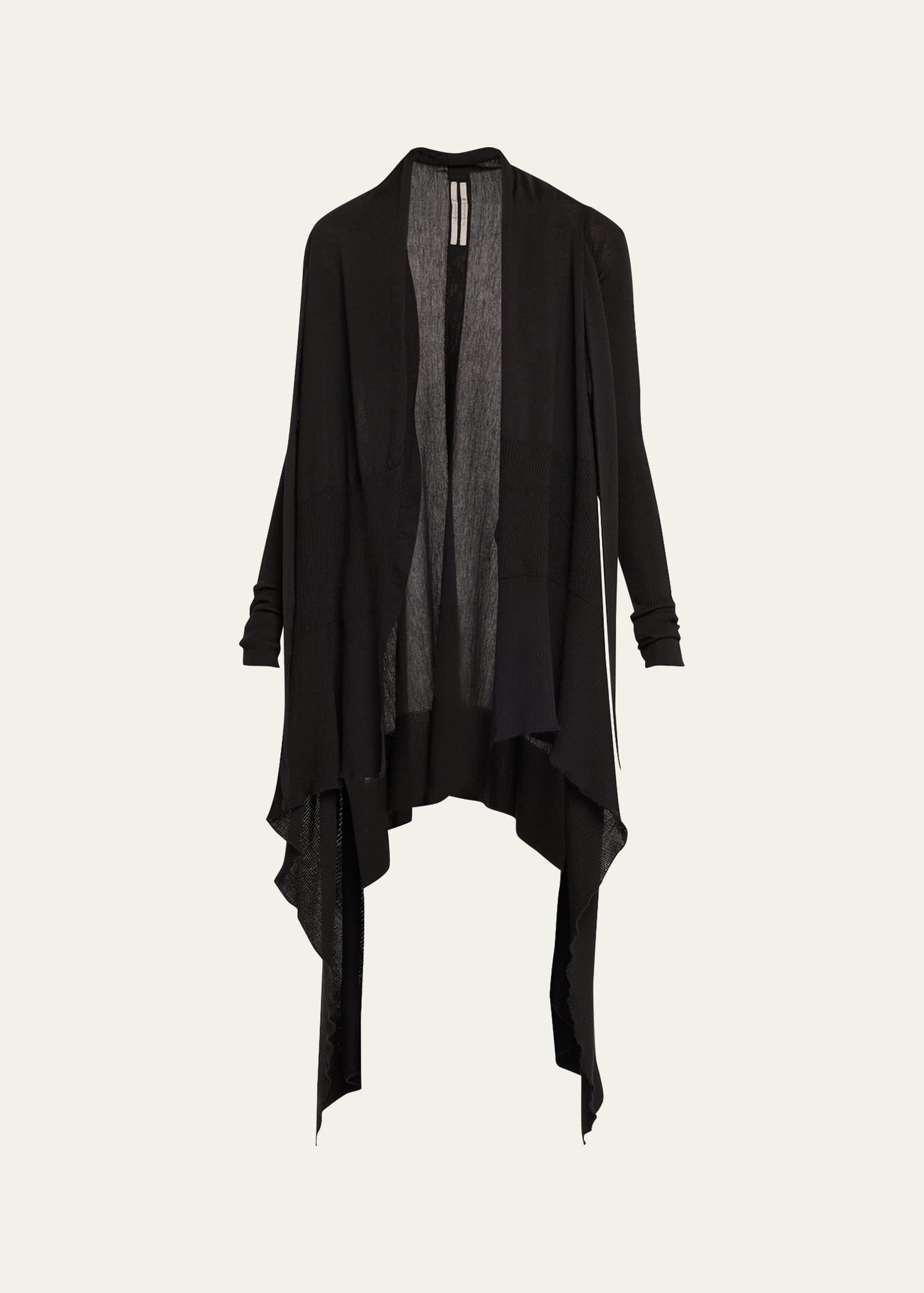 Tied Long Wrap Wool Cardigan Sweater - 1