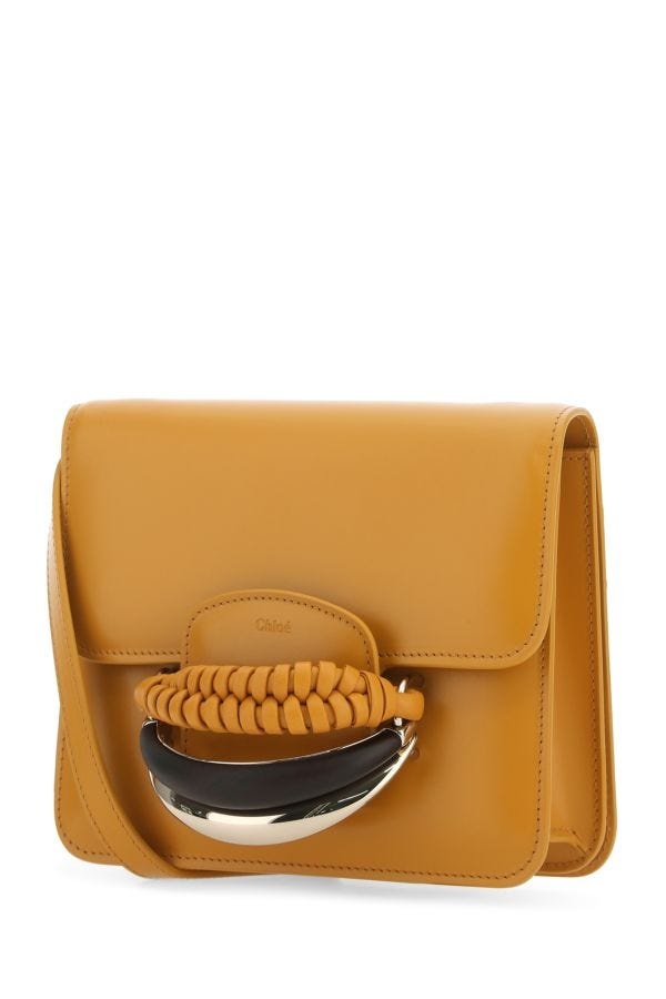 Mustard leather Kattie clutch - 2