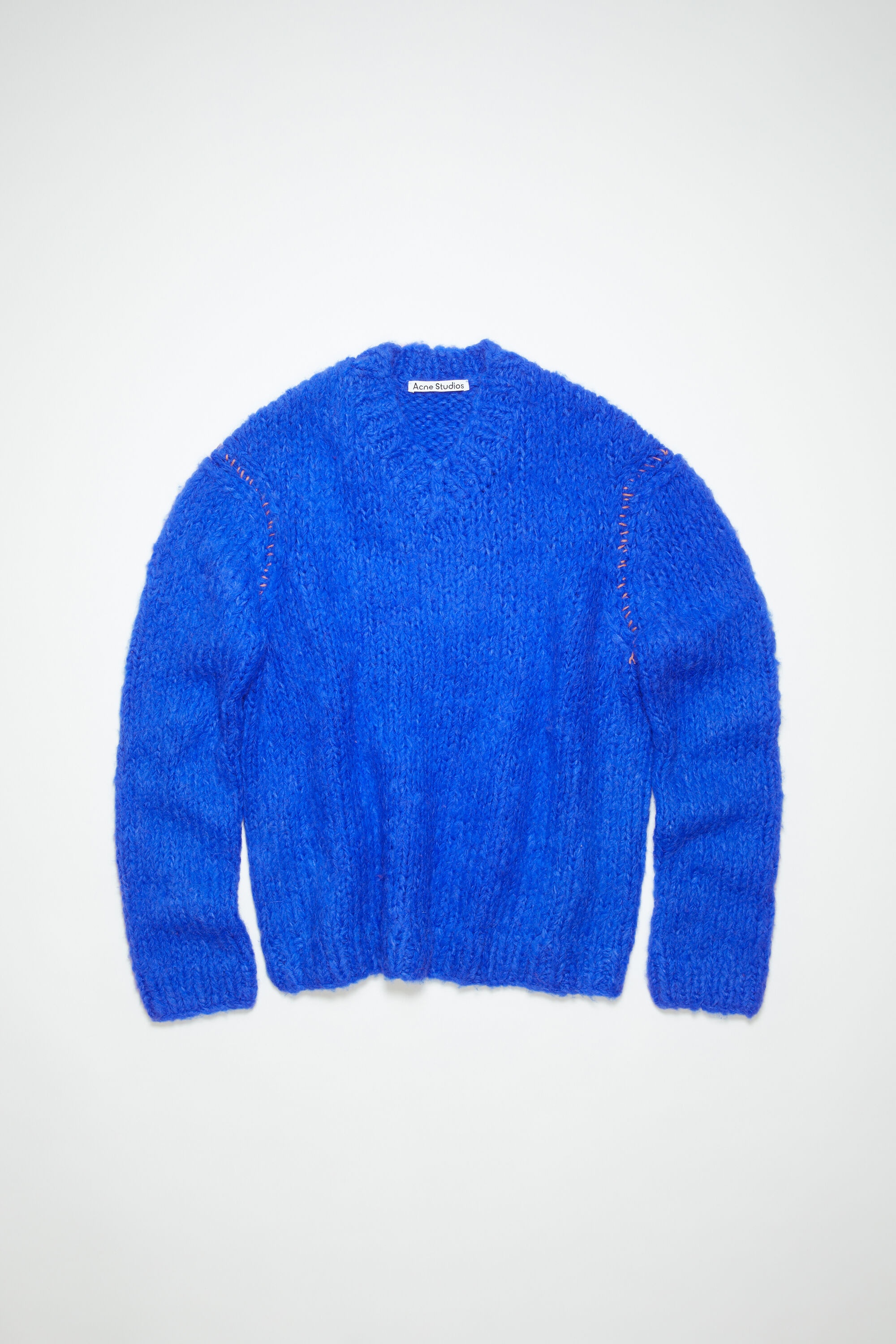 Knitted alpaca mix jumper - Deep blue - 1