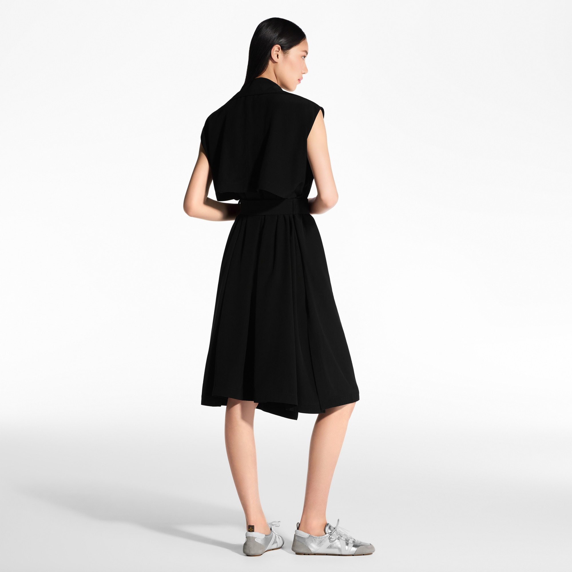 Belted Double-Breasted Dress - 3