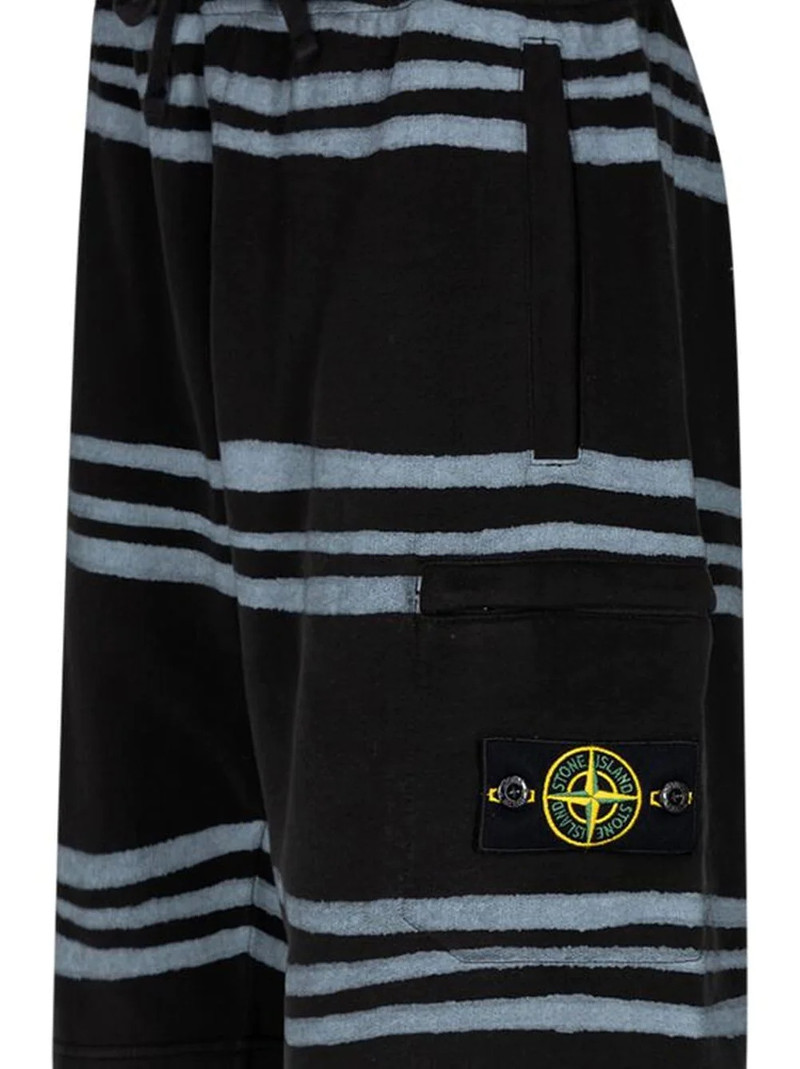 x Stone Island warp stripe shorts 3