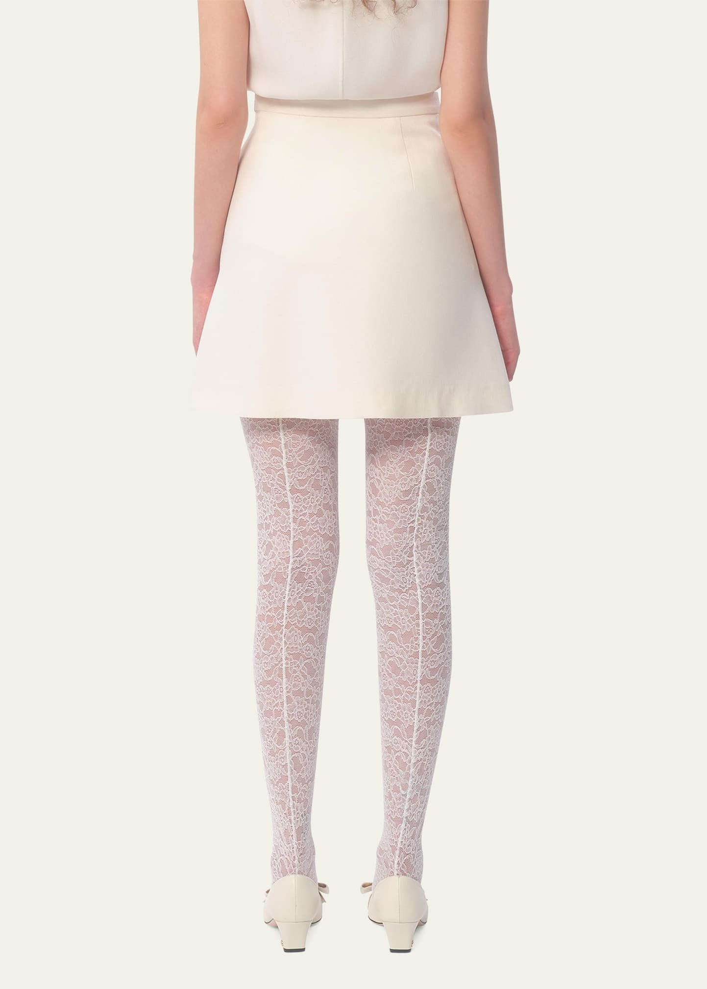 Brooch Wool Mini Skirt - 3