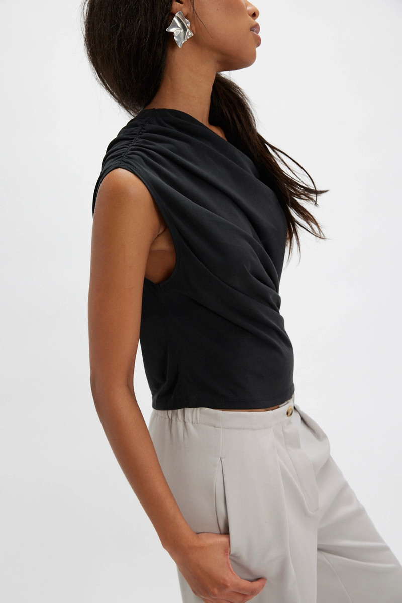Blake Off-The-Shoulder Draped Top 3
