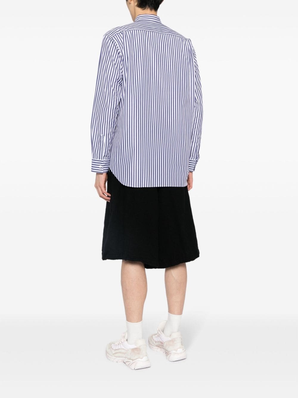 striped layered cotton shirt - 4