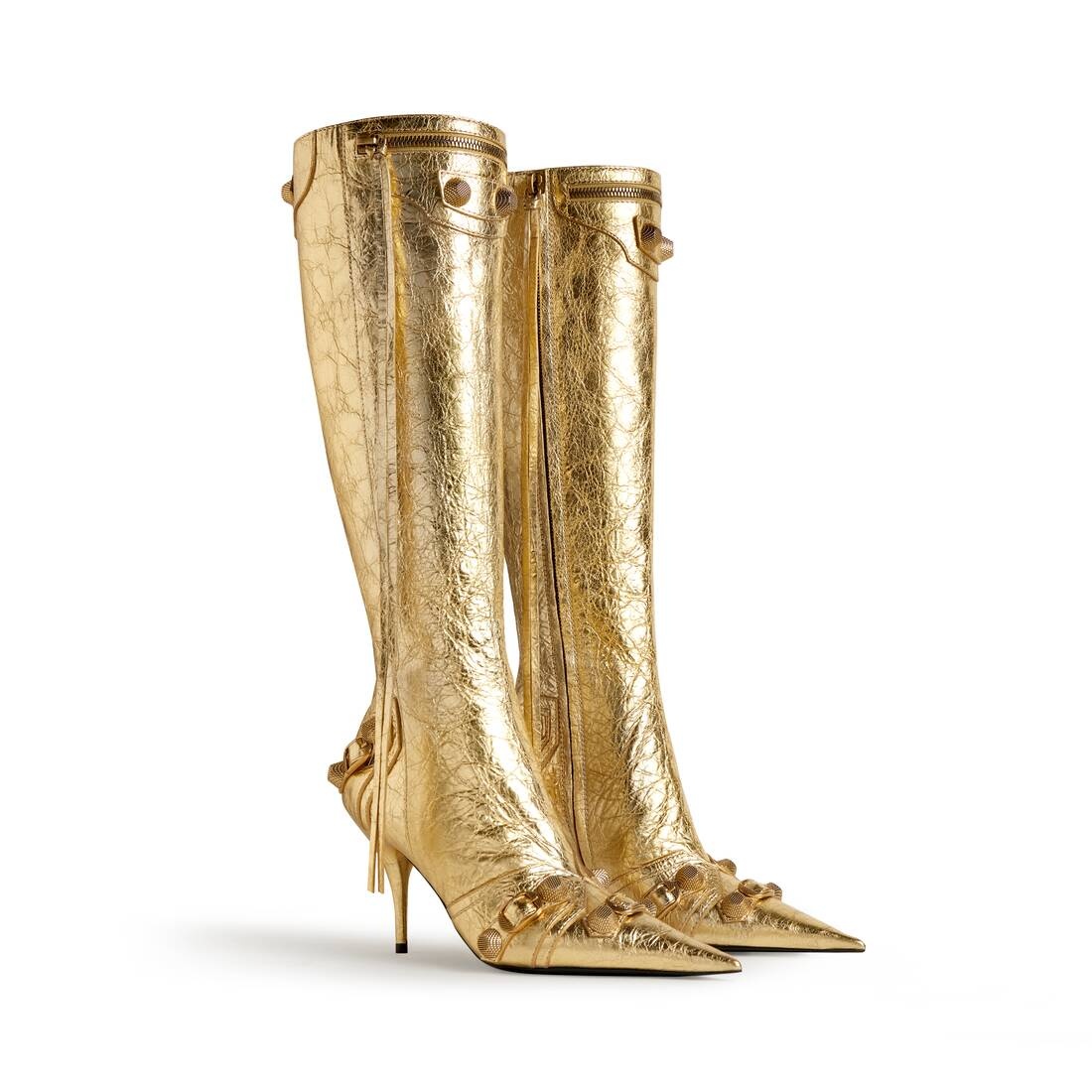 Women's Cagole 90mm Boot Metallized  in Gold - 2