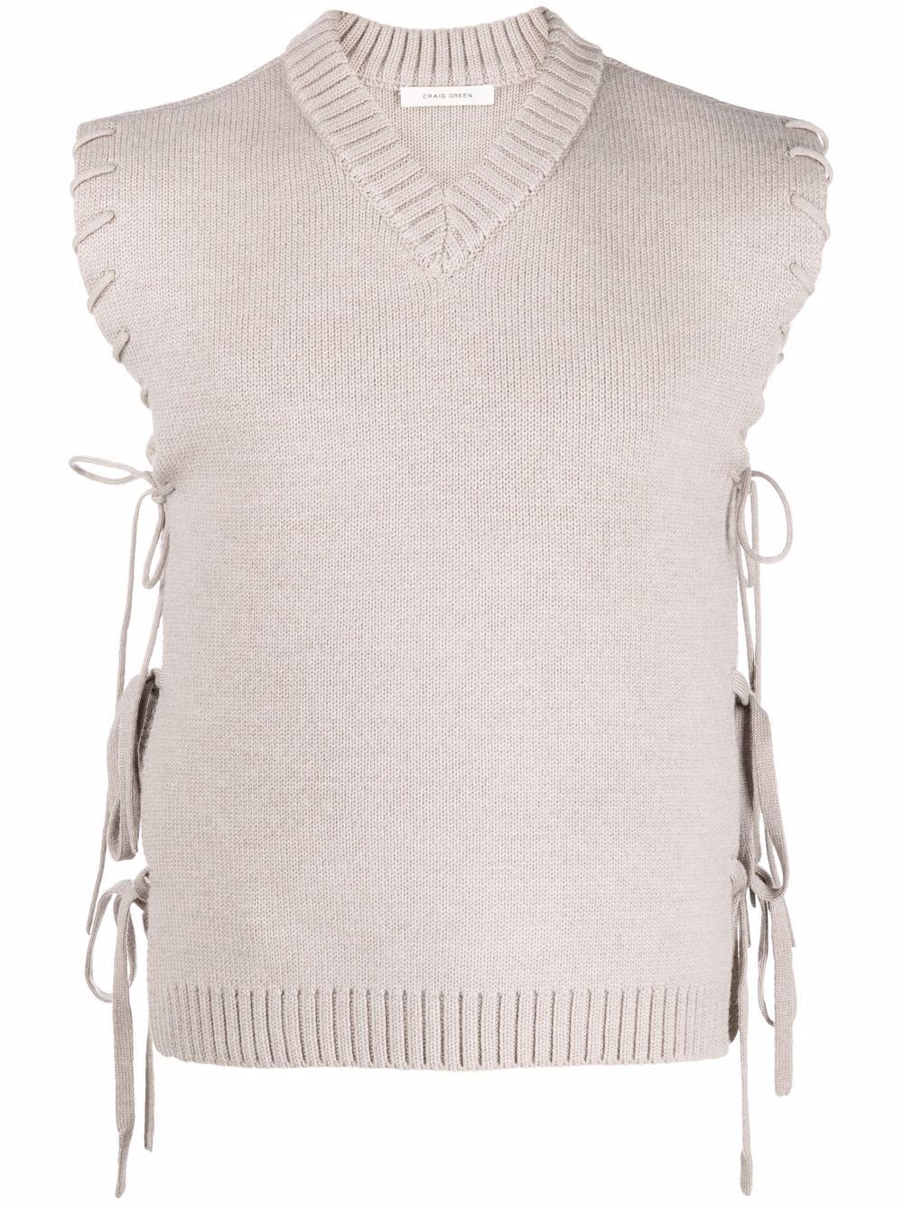 v-neck lace vest - 1