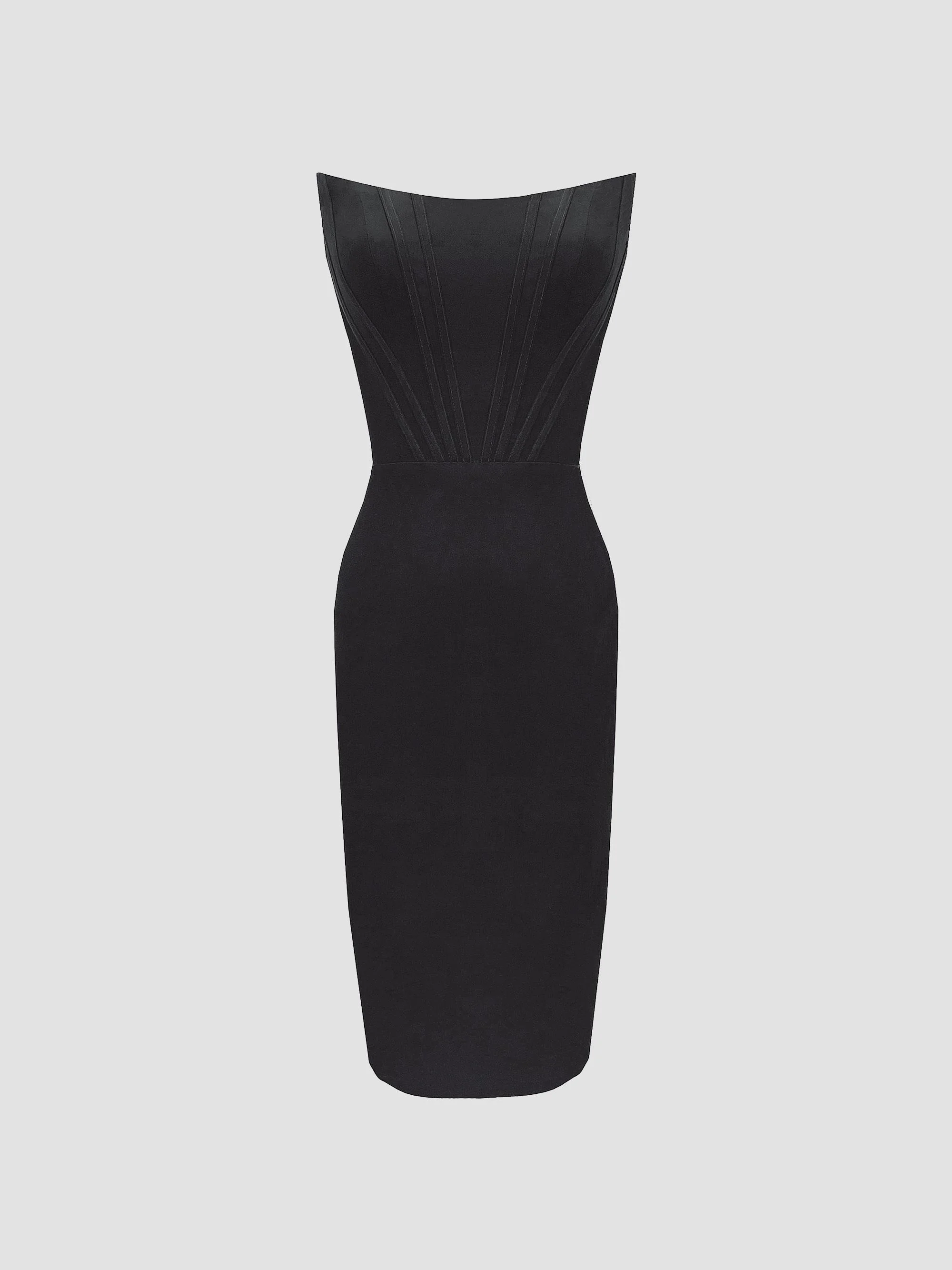 Women's Cosette Strapless Body-Con Midi-Dress - Black - 1